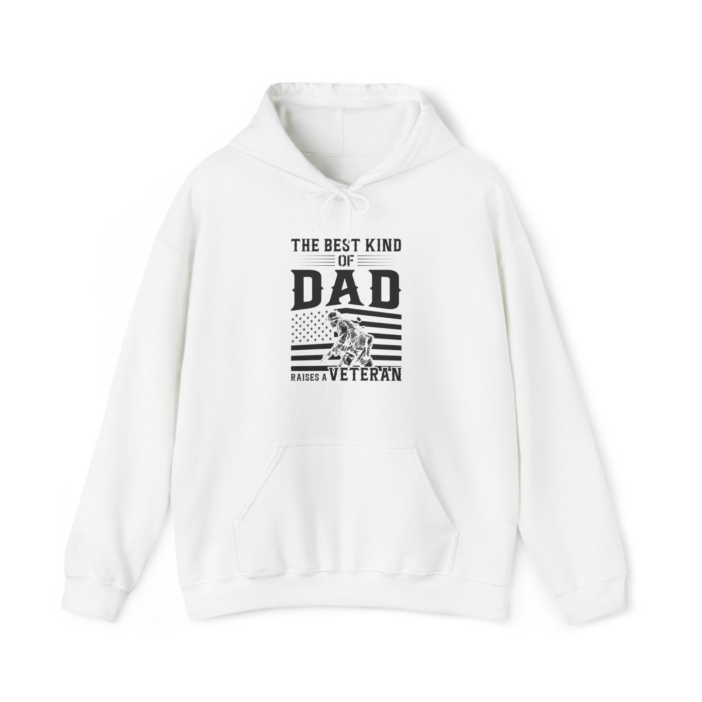 Best Kind of Dad Raises a Veteran Unisex Heavy Blend™ Hooded Sweatshirt