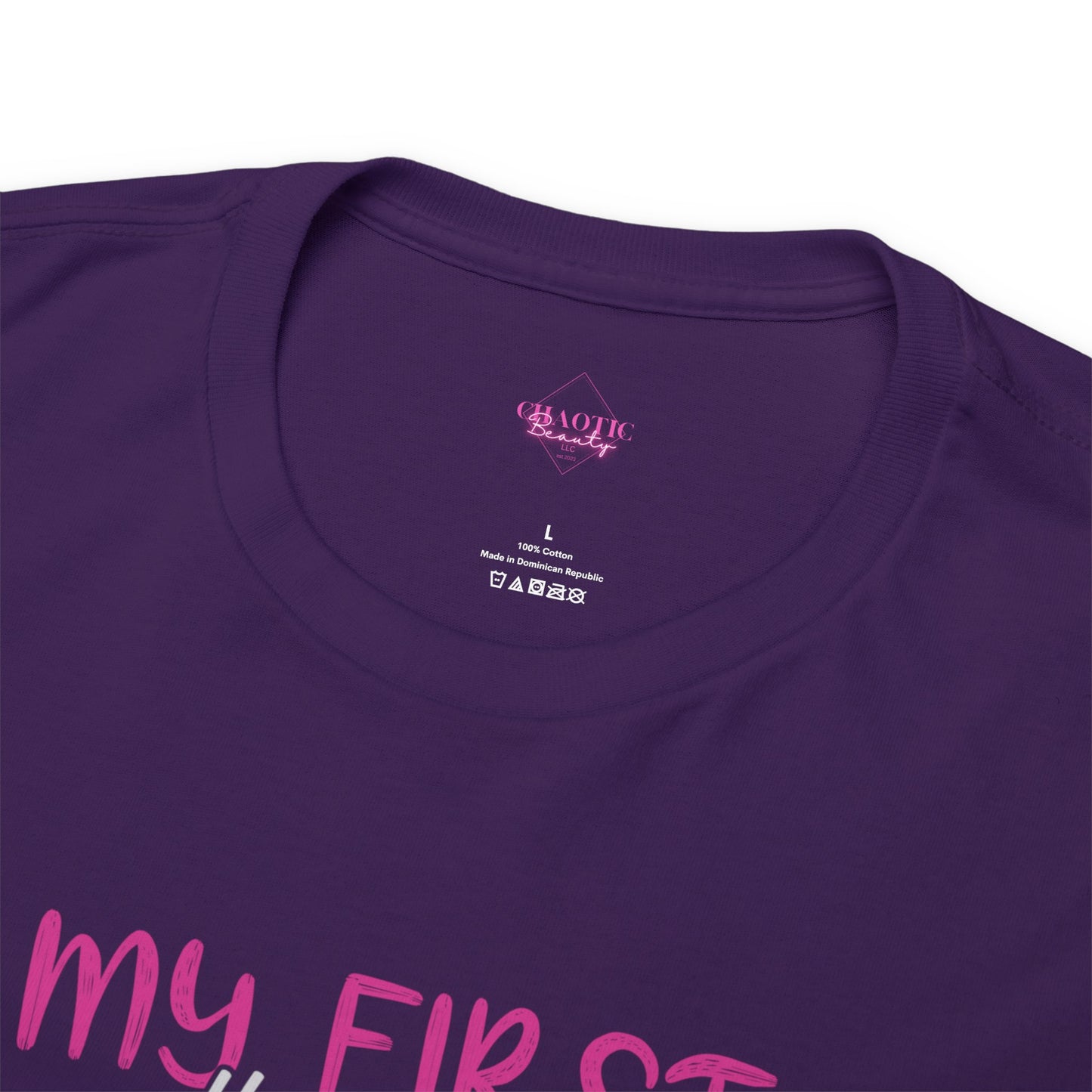 My 1st Mothers Day as a Mom Pink & Blue Unisex Heavy Cotton Tee