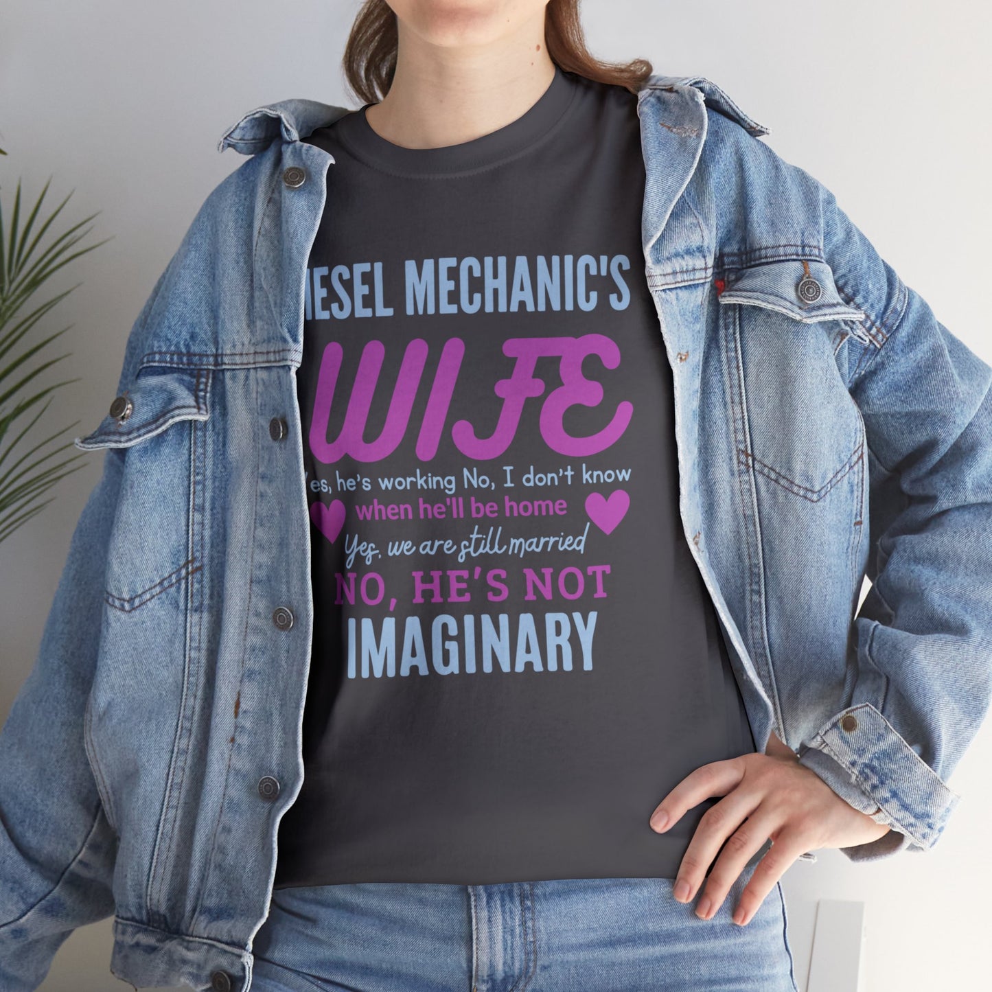 Diesel Mechanics Wife Unisex Heavy Cotton Tee