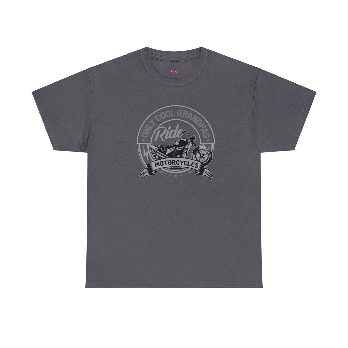 Only Cool Grandpas Ride Motorcycles Unisex Heavy Cotton Tee