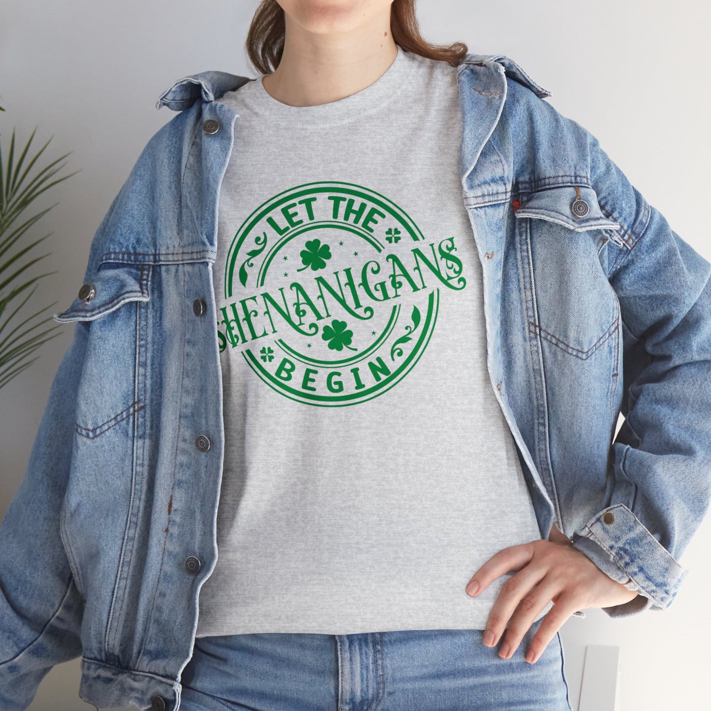 Let the Shenanigans Begin St Patricks Day Unisex Heavy Cotton Tee
