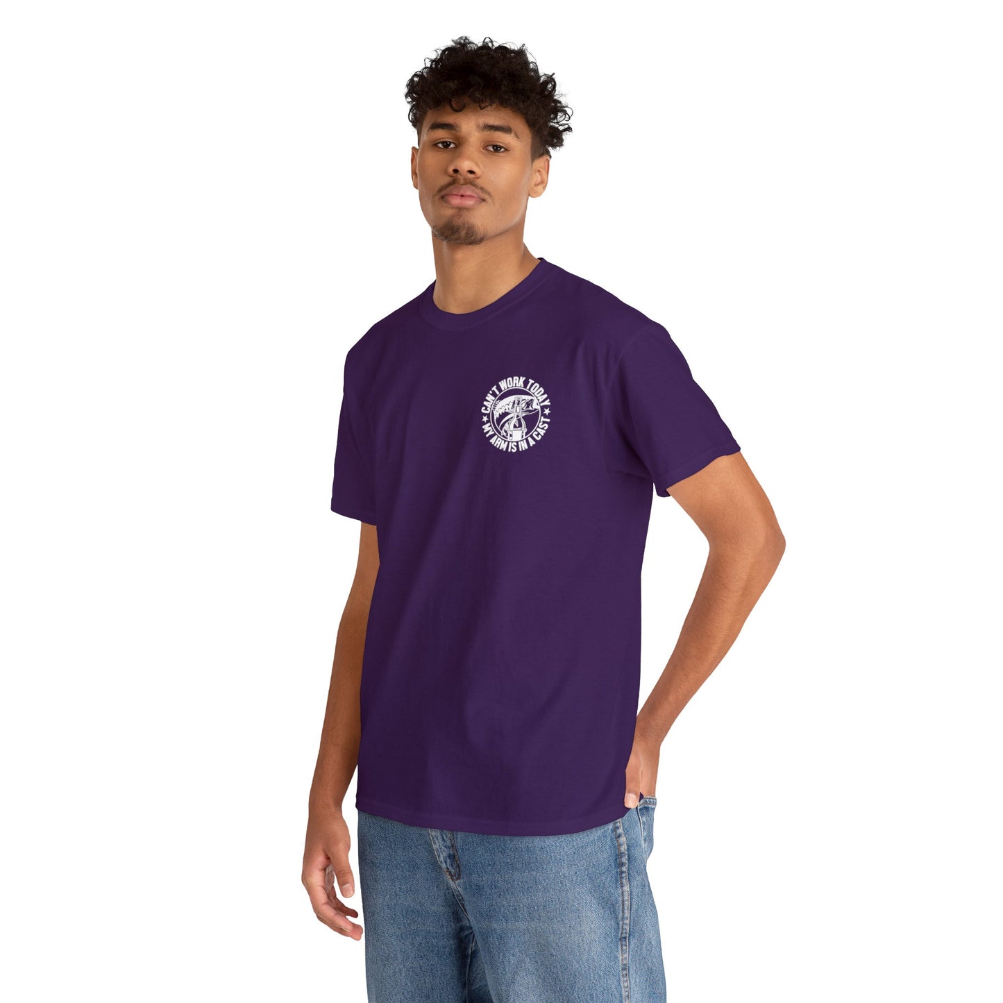 Cant Work Today My Arm Is In A Cast Unisex Heavy Cotton Tee