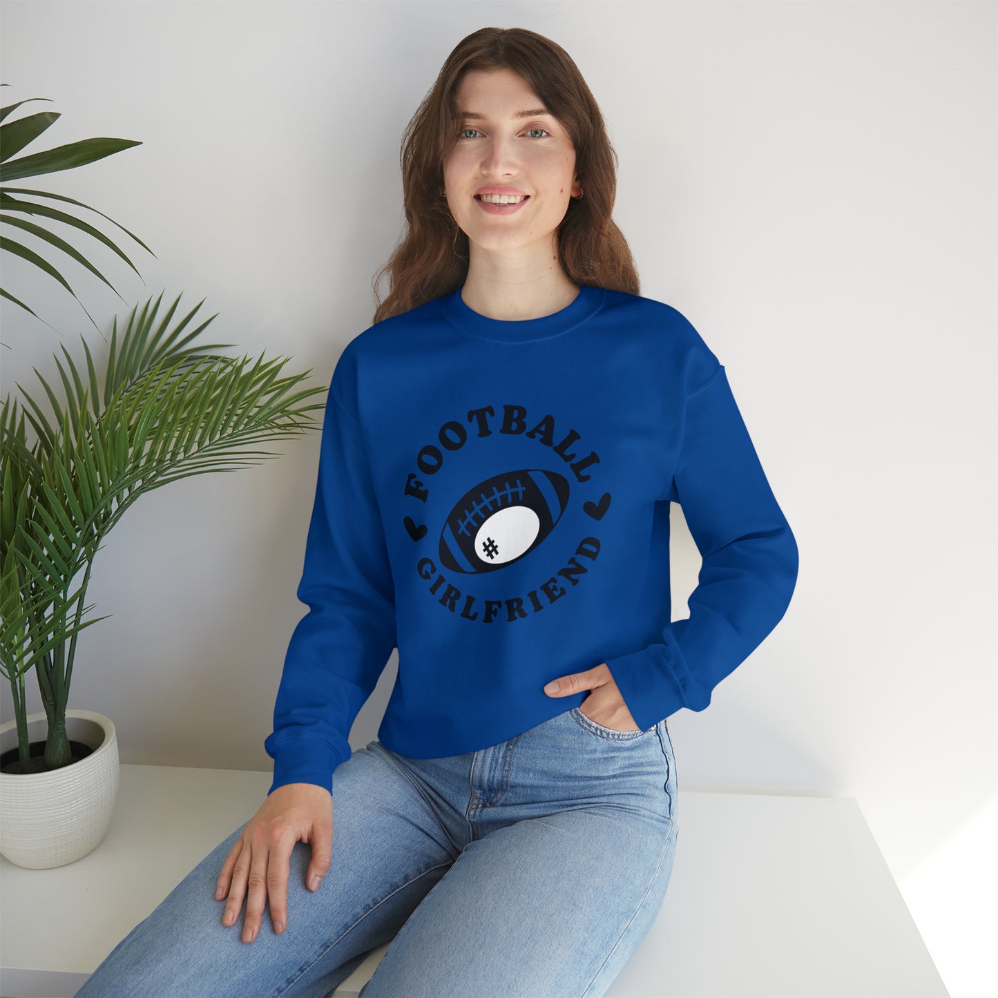 Football Girlfriend Unisex Heavy Blend™ Crewneck Sweatshirt