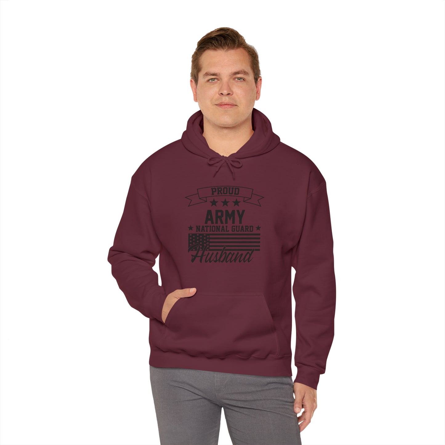 Proud Army National Guard Husband Unisex Heavy Blend™ Hooded Sweatshirt