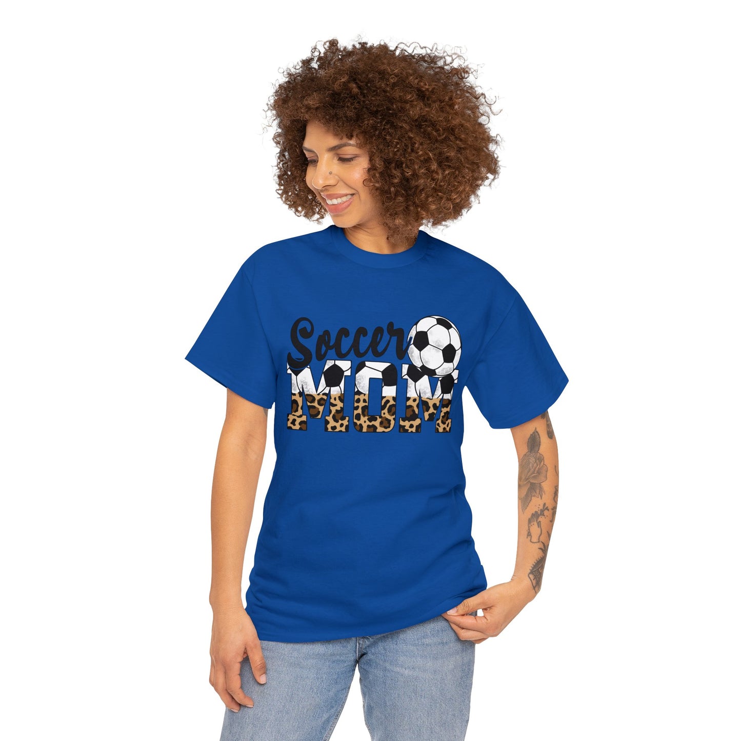 Soccer MOM Leopard print Unisex Heavy Cotton Tee