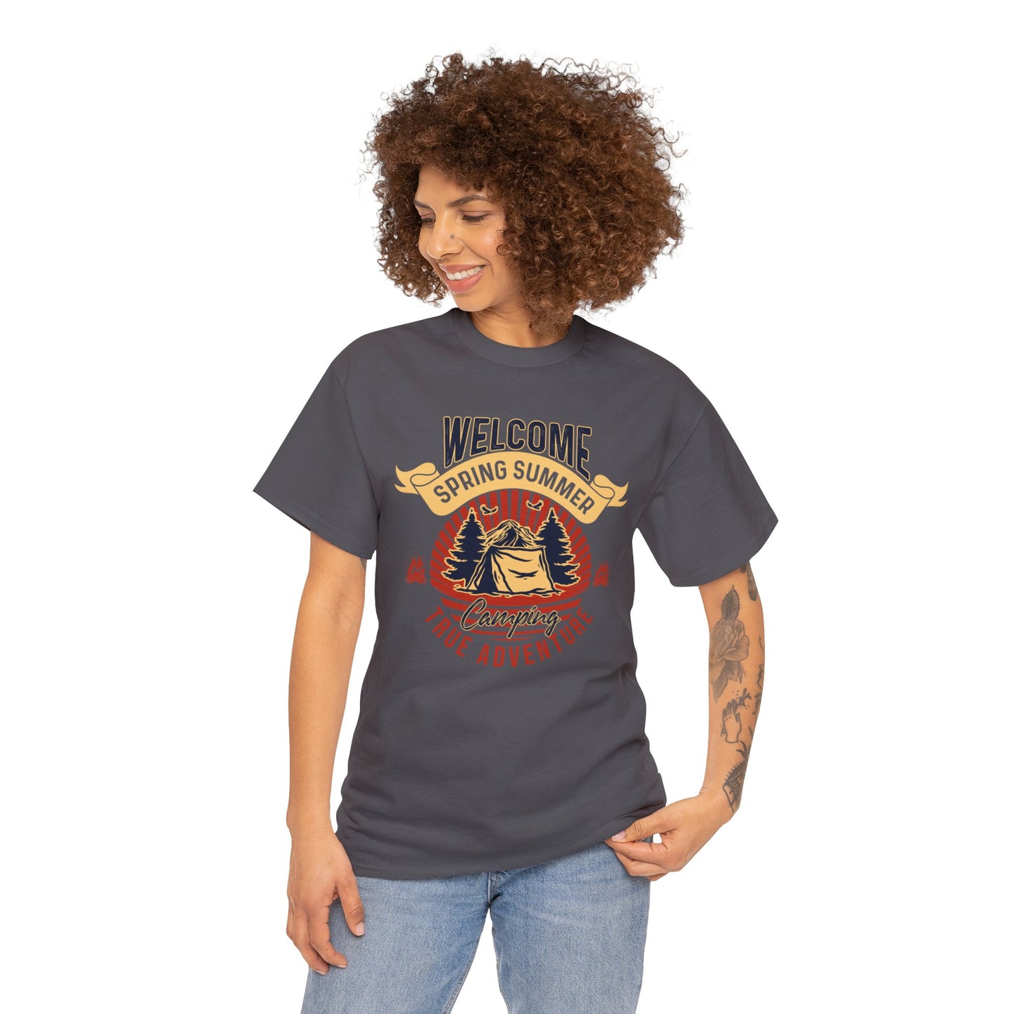 Welcome Spring Summer Adventures Unisex Heavy Cotton Tee