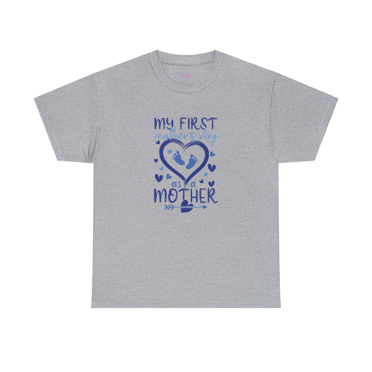 My 1st Mothers Day as a Mom Blue Unisex Heavy Cotton Tee