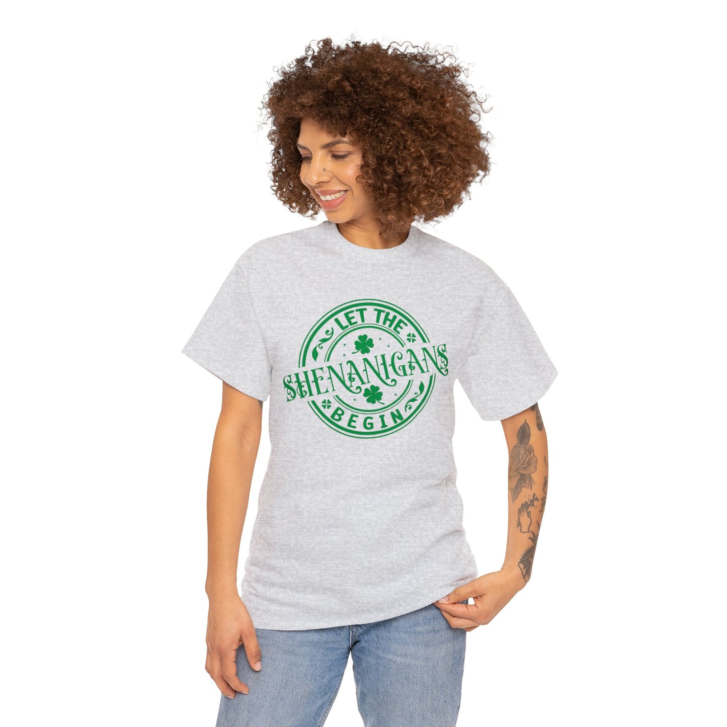Let the Shenanigans Begin St Patricks Day Unisex Heavy Cotton Tee