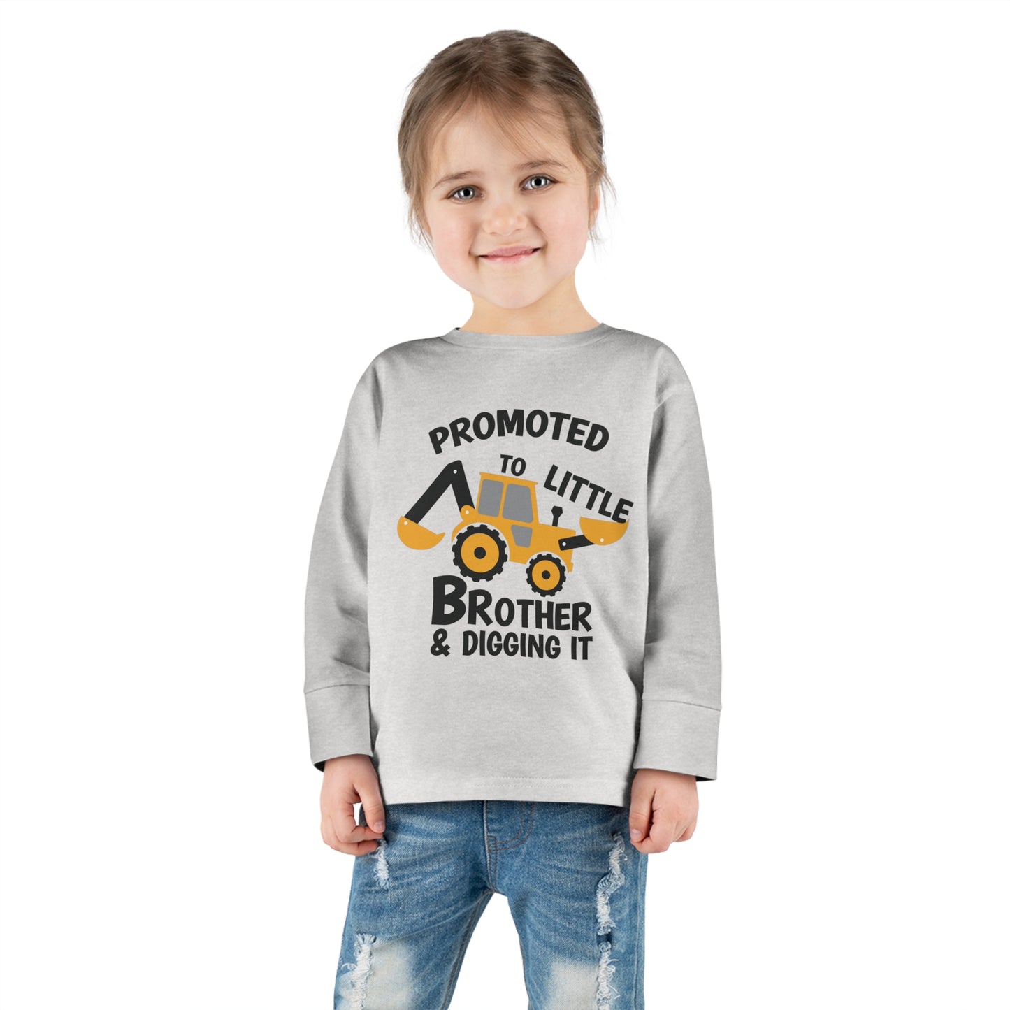 Promoted to Little Brother and Diggin It Toddler Long Sleeve Tee