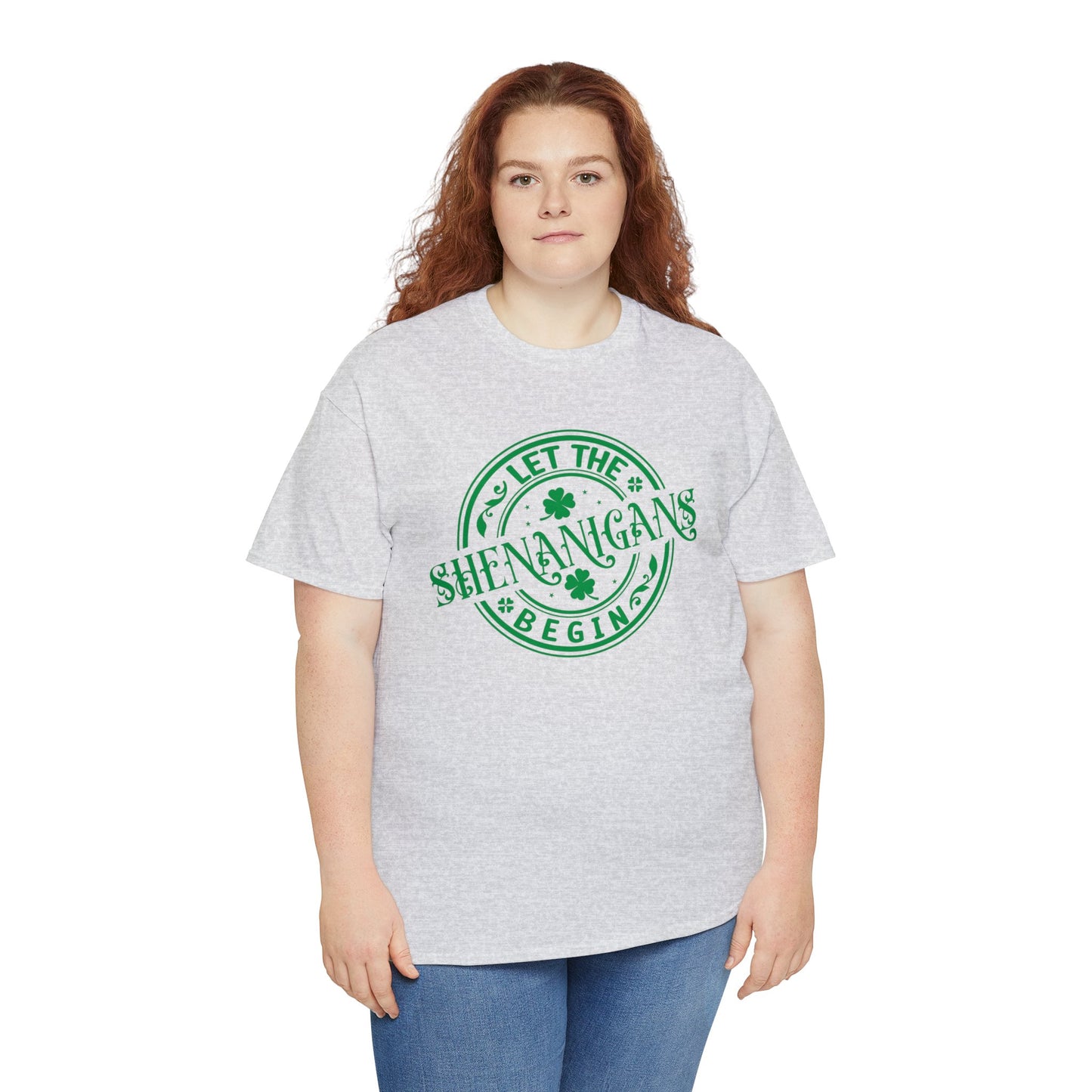 Let the Shenanigans Begin St Patricks Day Unisex Heavy Cotton Tee