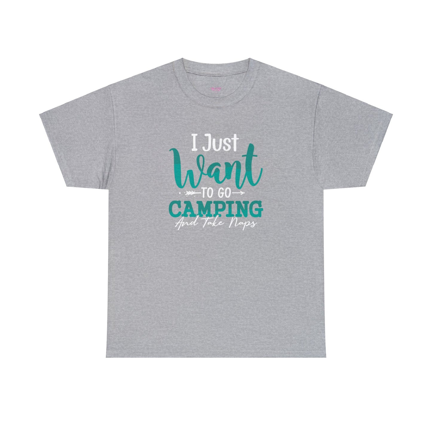 Just Want to go Camping & Take Naps Unisex Heavy Cotton Tee