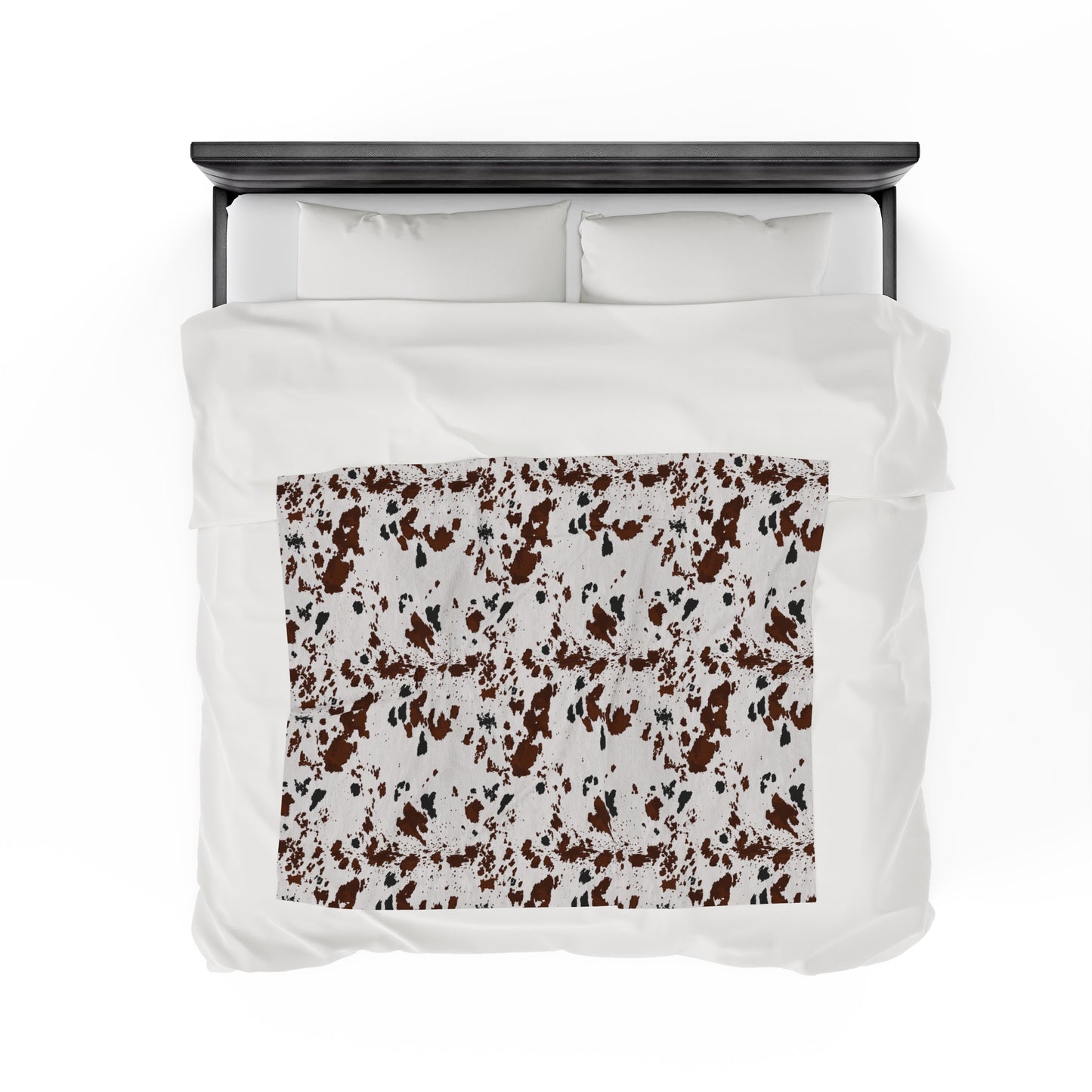 Cowhide print Velveteen Plush Blanket