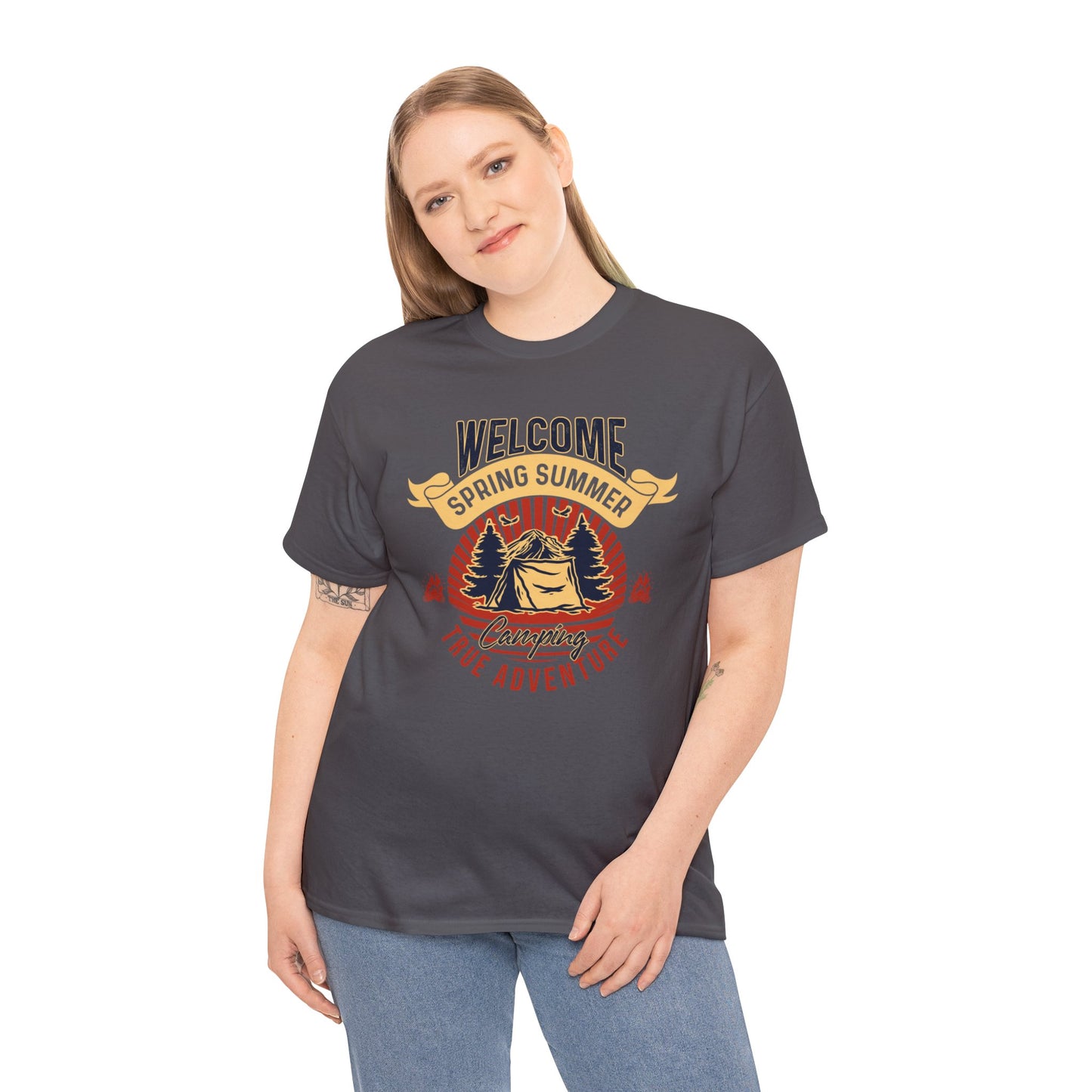 Welcome Spring Summer Adventures Unisex Heavy Cotton Tee