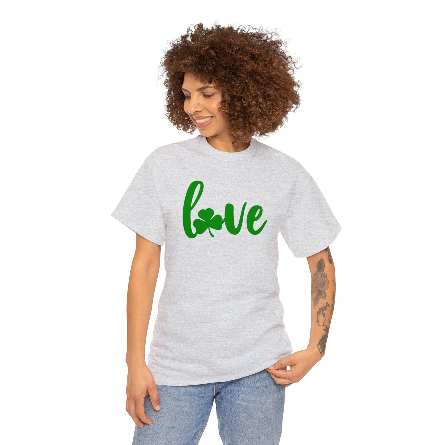 St. Patricks Day LOVE Unisex Heavy Cotton Tee