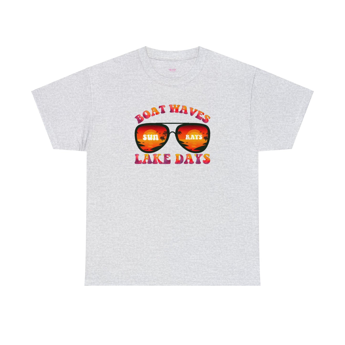 BEACH WAVES LAKE DAYS Unisex Heavy Cotton Tee