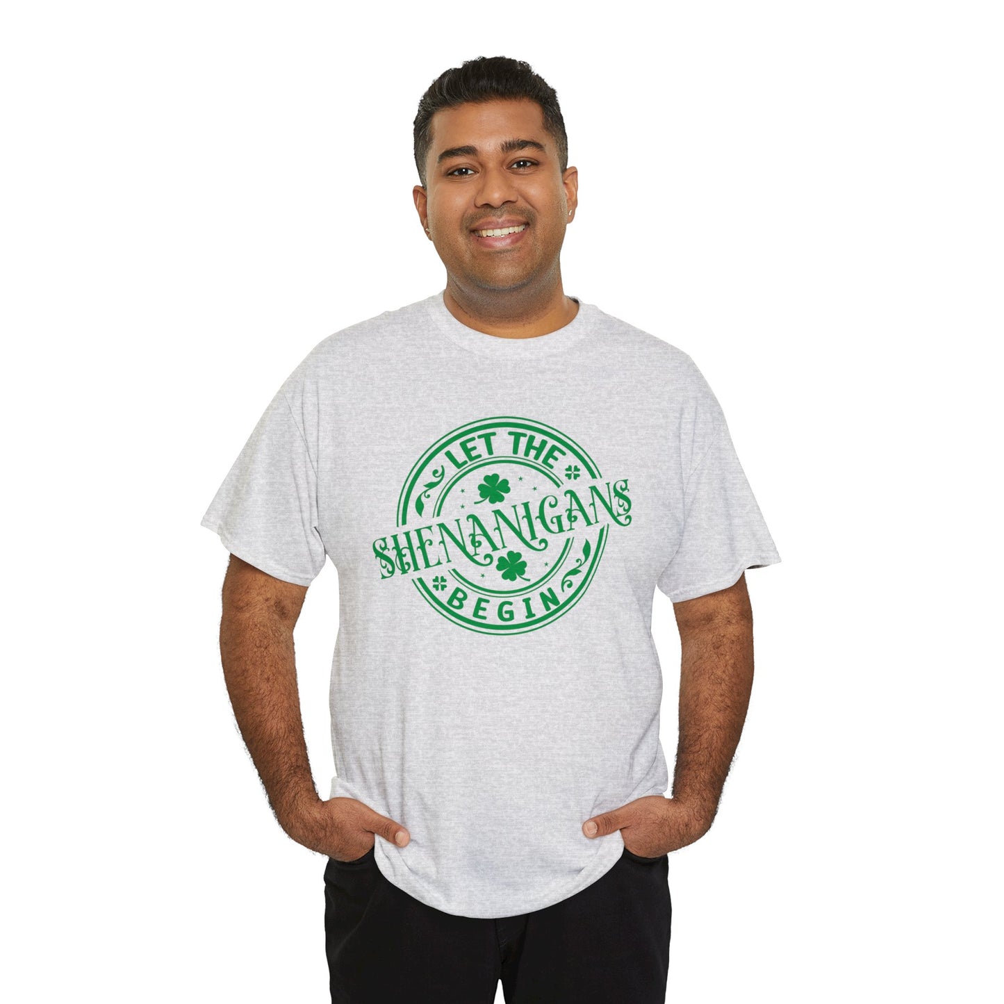 Let the Shenanigans Begin St Patricks Day Unisex Heavy Cotton Tee