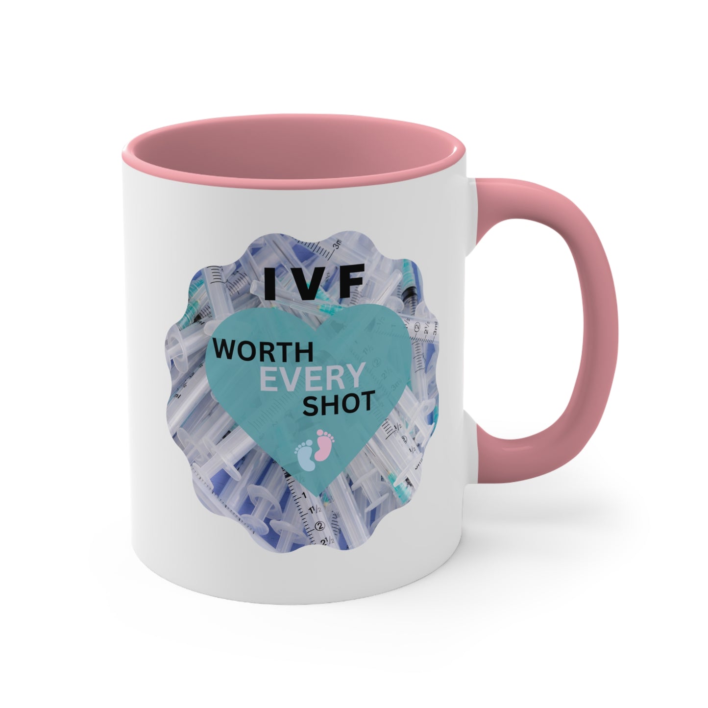 IVF Worth Every Shot Accent Coffee Mug, 11oz