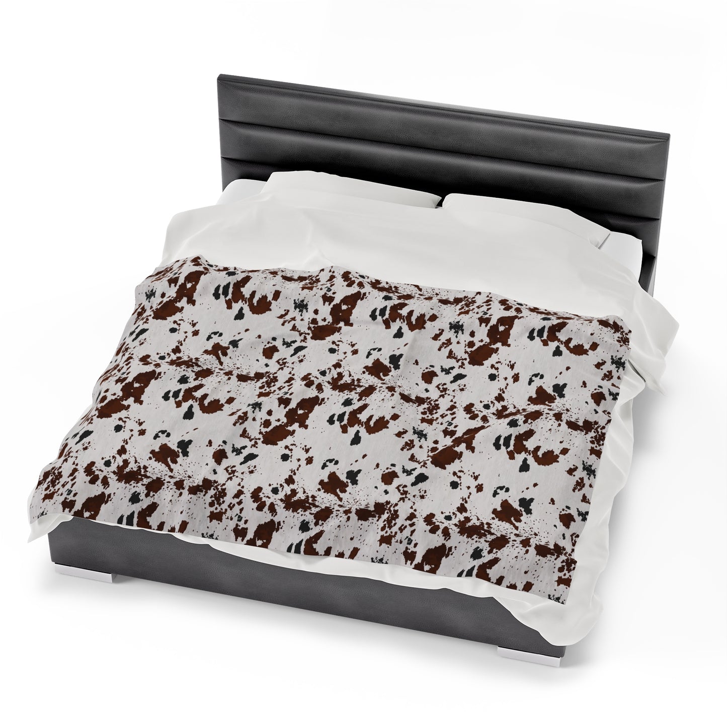 Cowhide print Velveteen Plush Blanket
