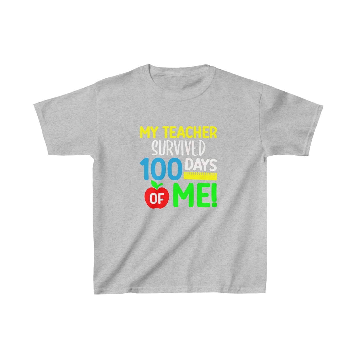 My Teacher Survived 100 Days of Me Kids Heavy Cotton™ Tee