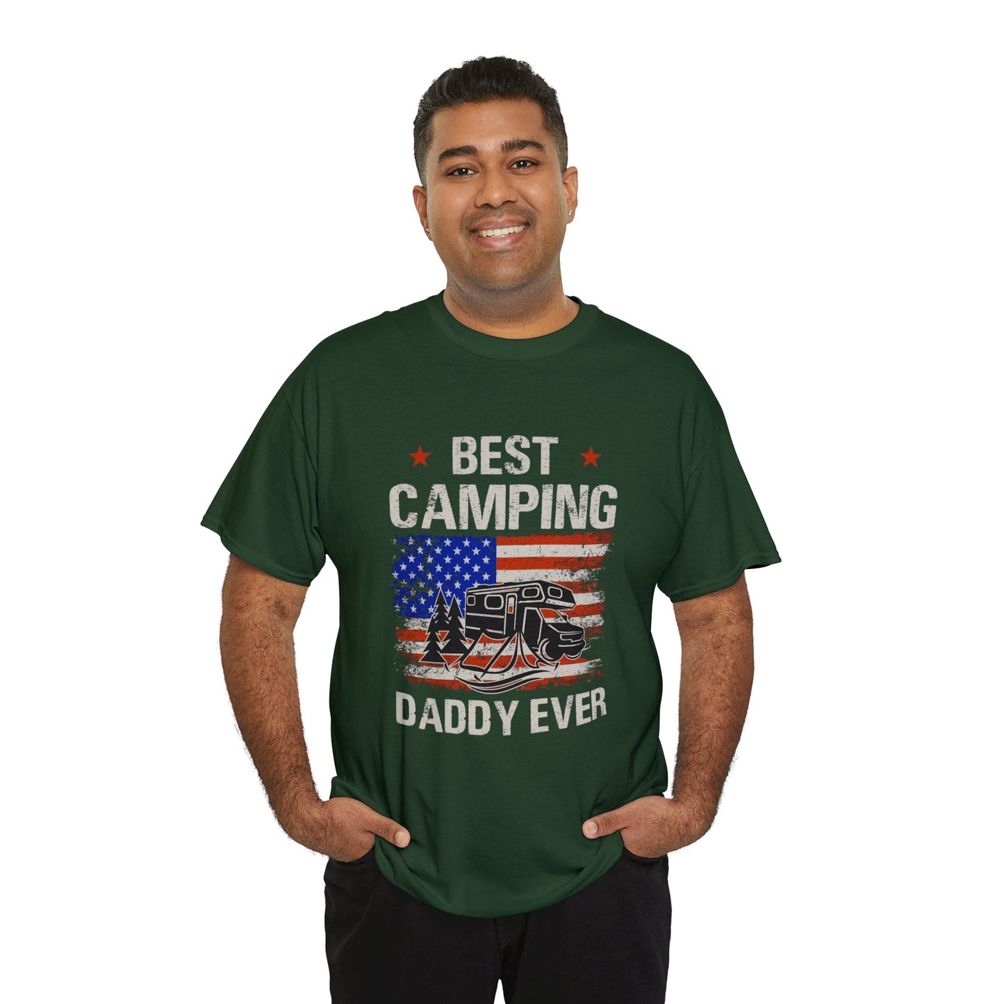 Best Camping Dad Ever Unisex Heavy Cotton Tee