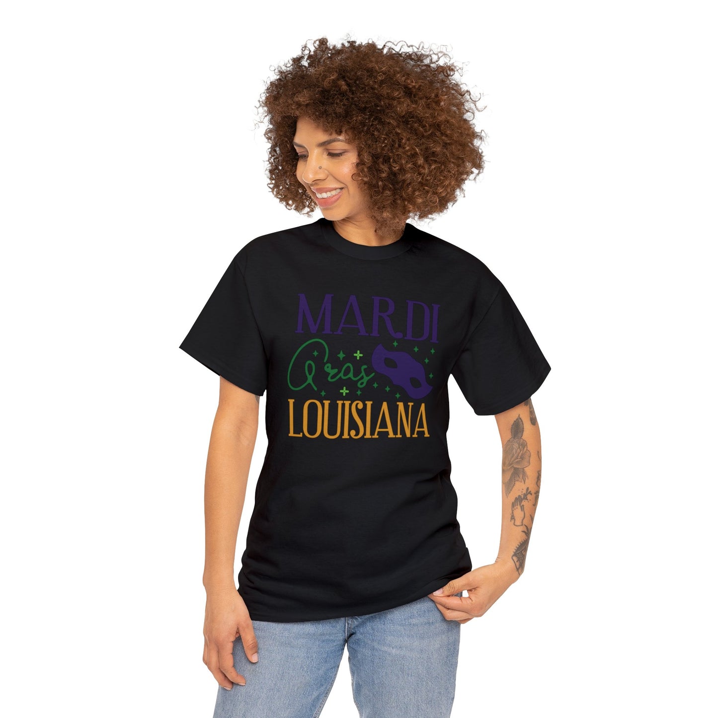 Mardi Gras Louisiana Unisex Heavy Cotton Tee