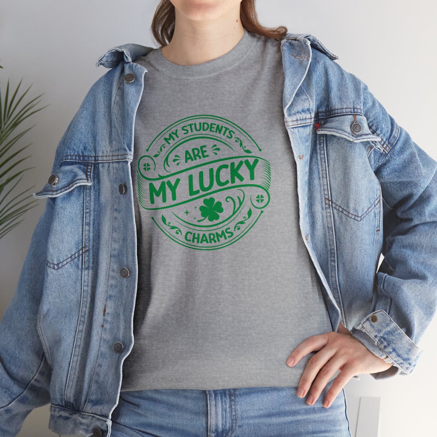 My Students Are My Lucky Charms St Patricks day shirt Unisex Heavy Cotton Tee