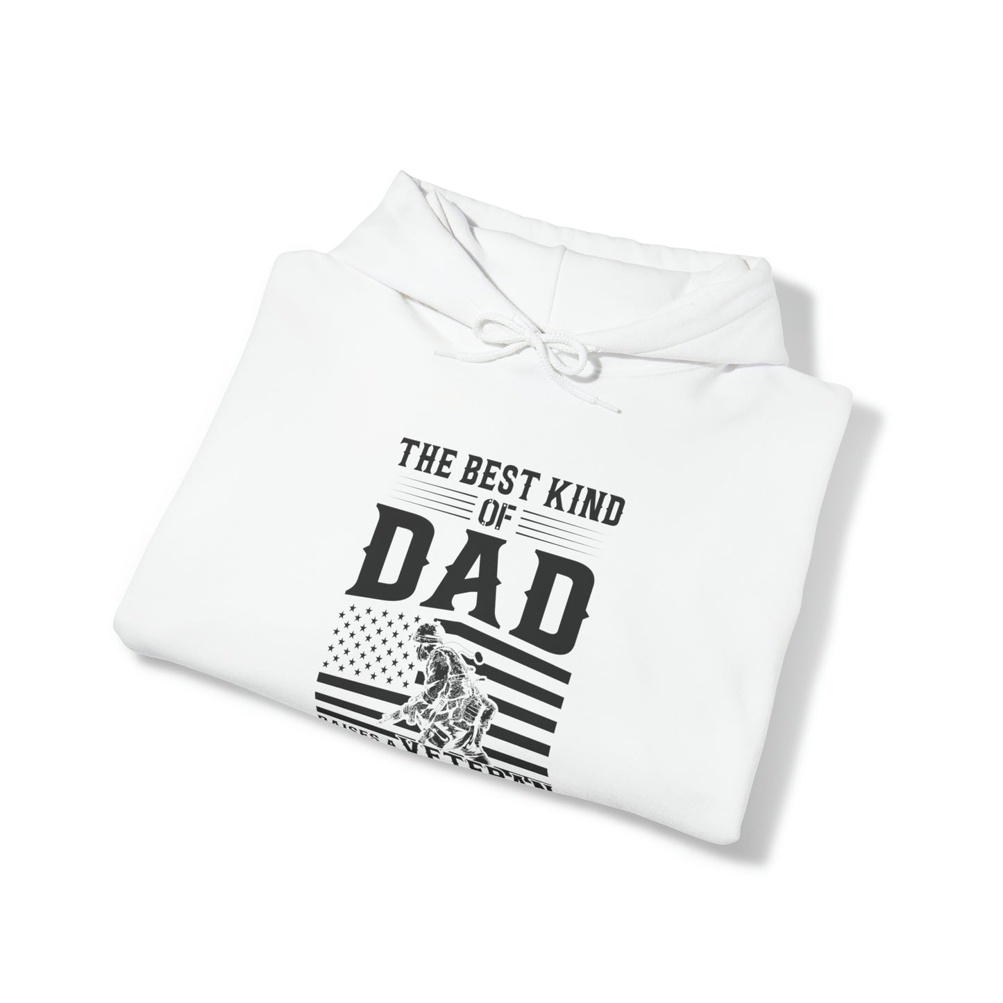 Best Kind of Dad Raises a Veteran Unisex Heavy Blend™ Hooded Sweatshirt