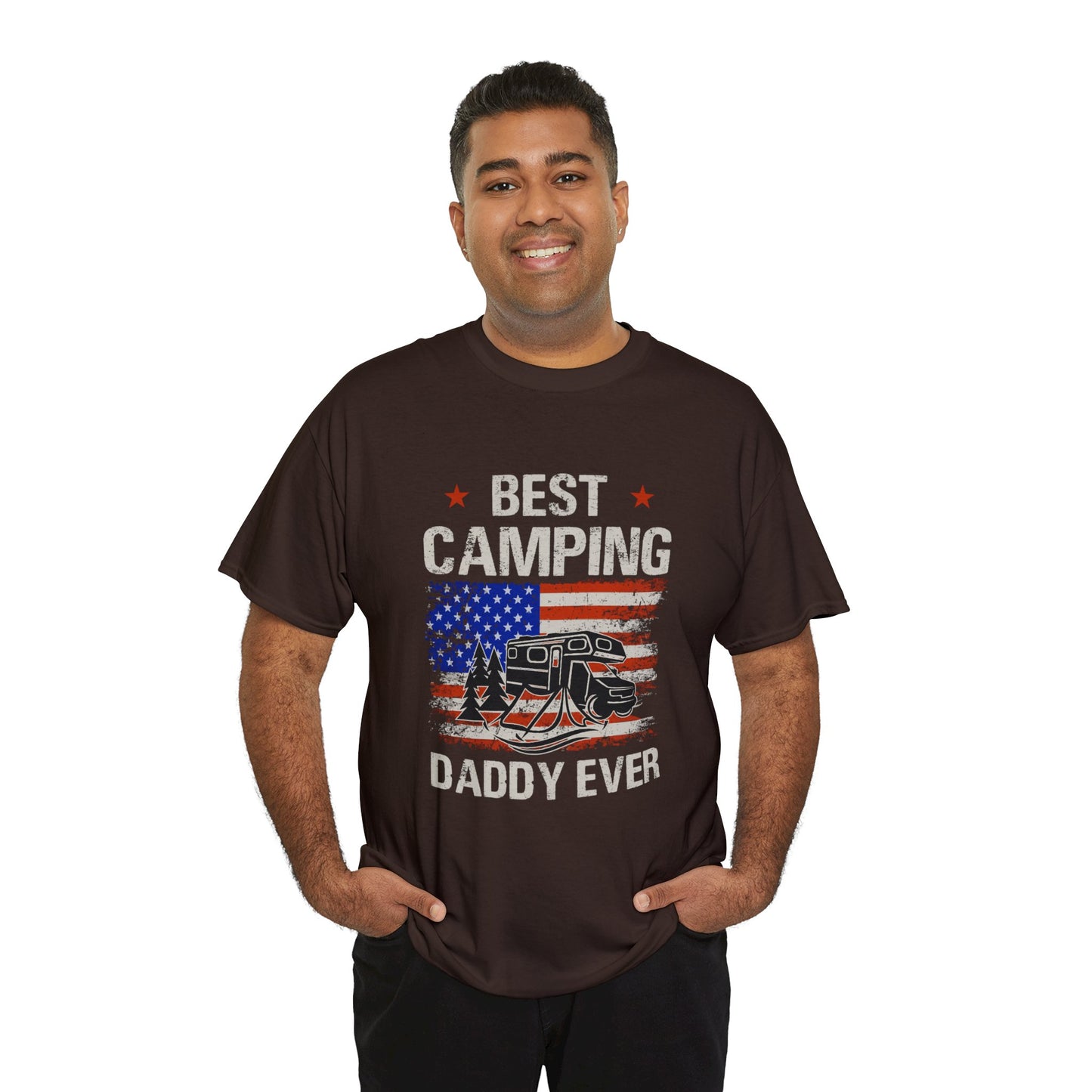 Best Camping Dad Ever Unisex Heavy Cotton Tee