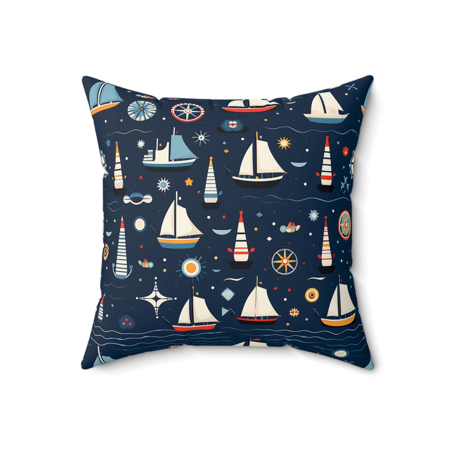Nautical Polyester Square Pillow
