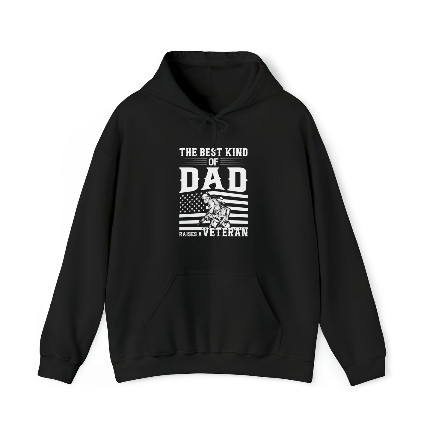 Best Kind of Dad Raises a Veteran Unisex Heavy Blend™ Hooded Sweatshirt