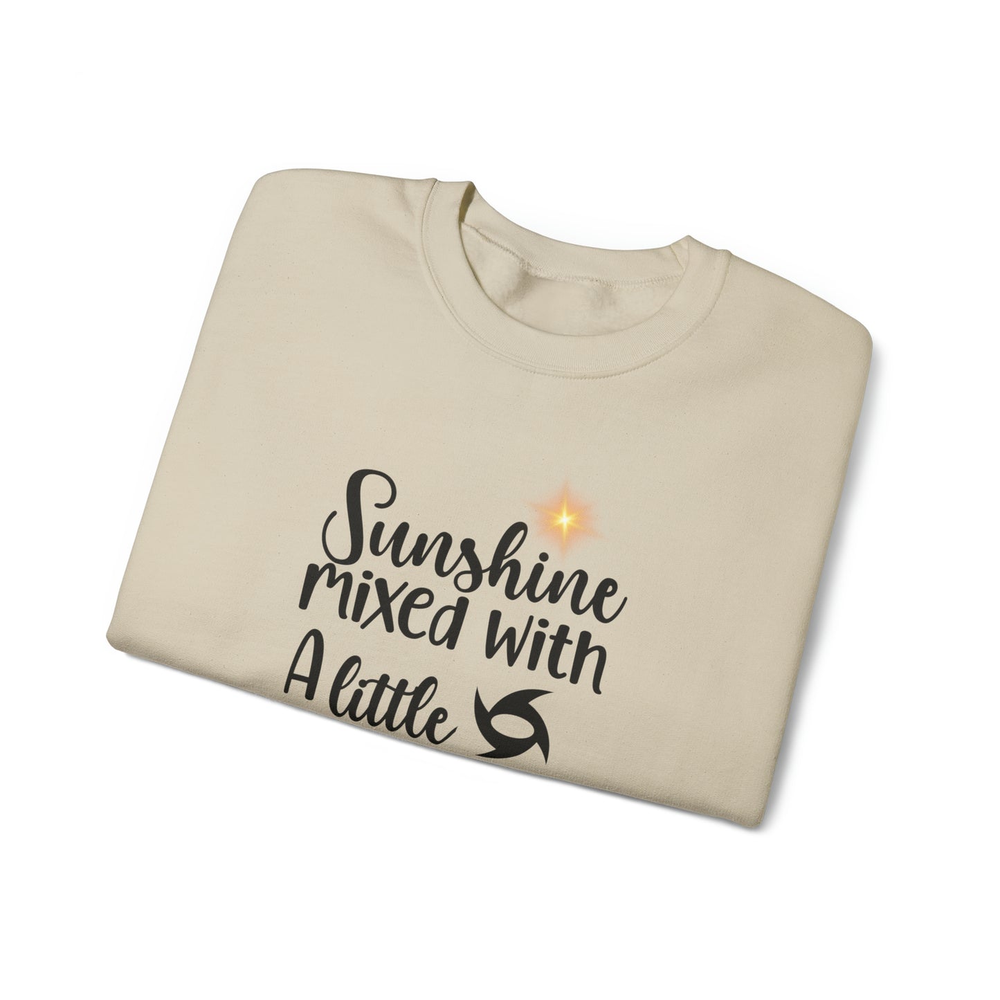 Sunshine Mixed with a Little Hurricane Unisex Heavy Blend™ Crewneck Sweatshirt