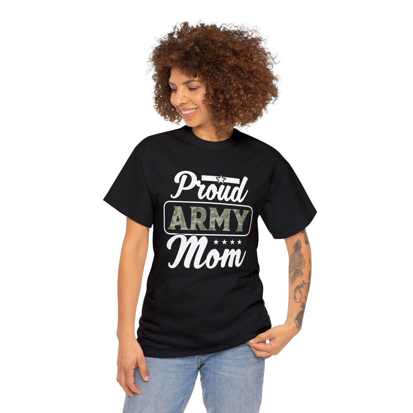 Proud ARMY Mom Unisex Heavy Cotton Tee