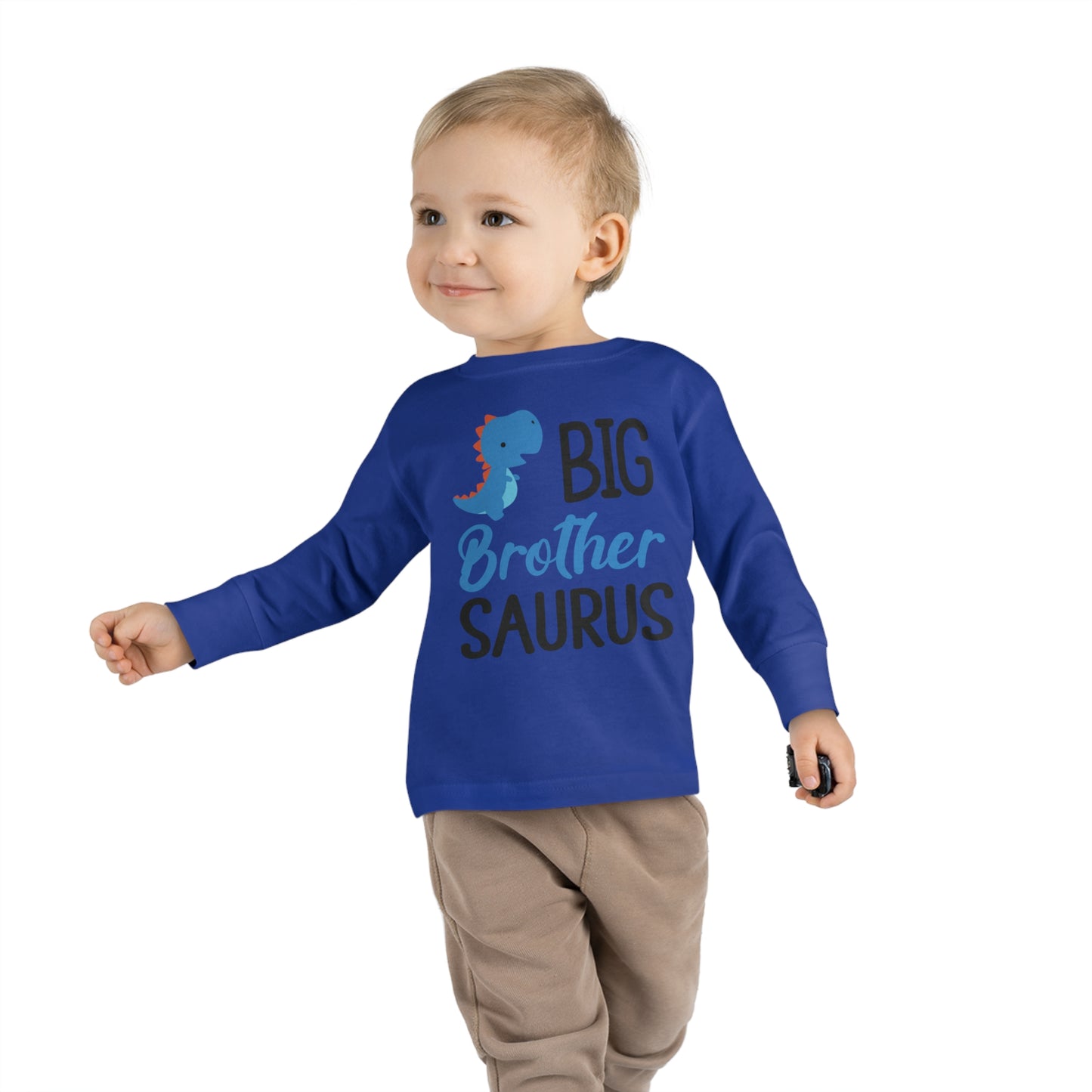 Big Brother Saurus Toddler Long Sleeve Tee
