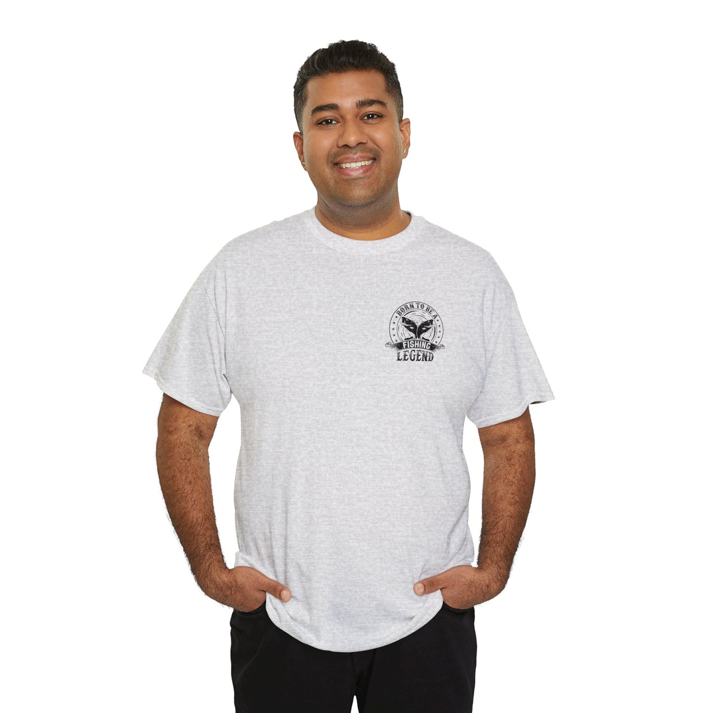 Born To Be A Fishing Legend Unisex Heavy Cotton Tee