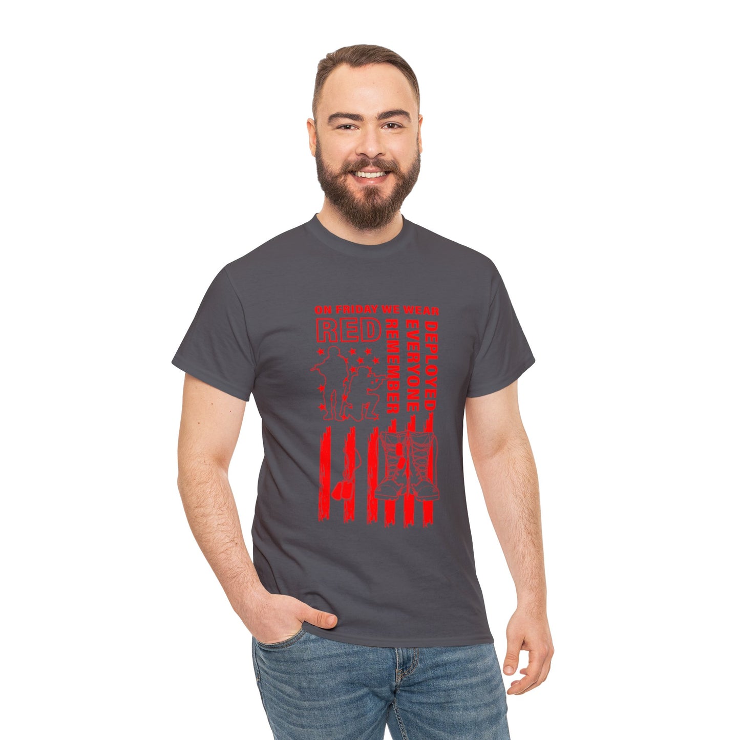 I Wear R.E.D. on Fridays Unisex Heavy Cotton Tee