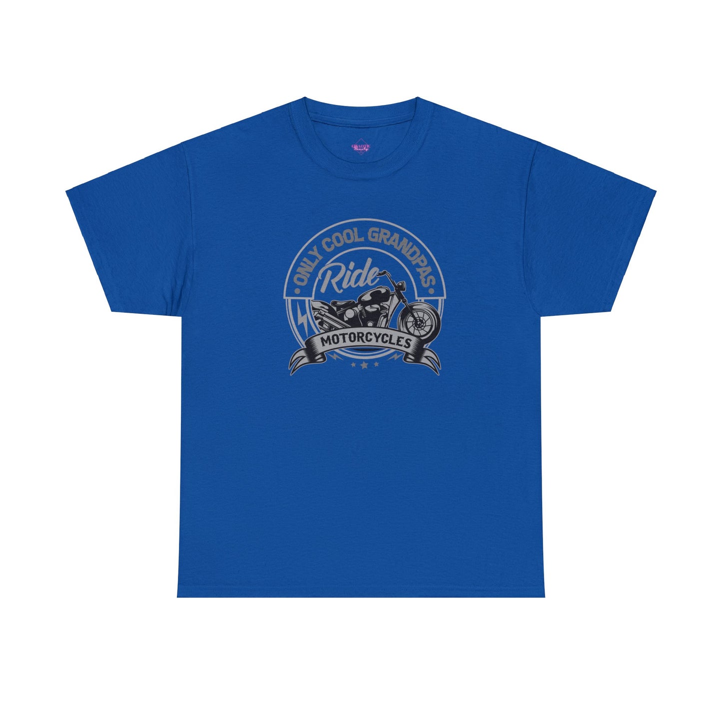 Only Cool Grandpas Ride Motorcycles Unisex Heavy Cotton Tee