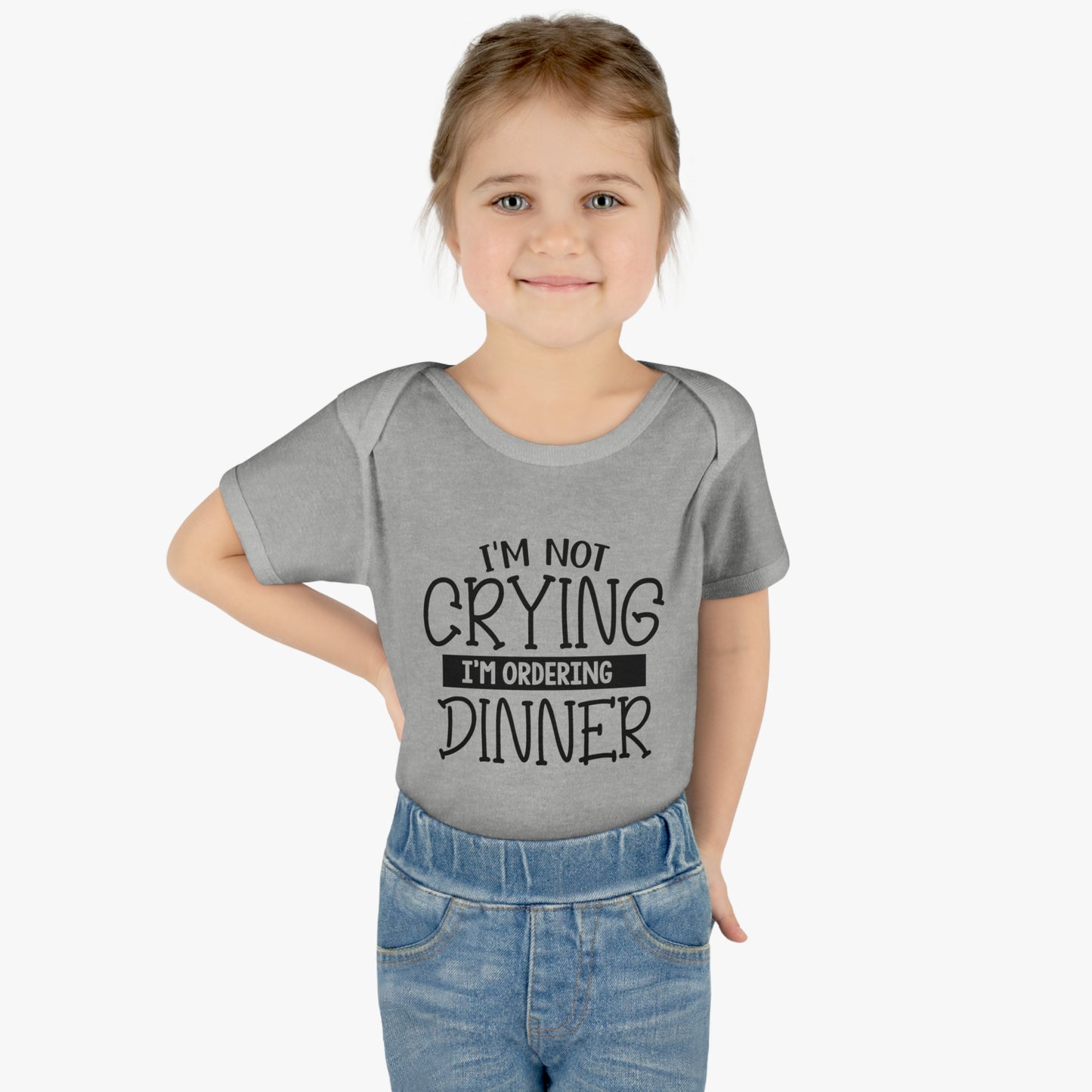 Im Not Crying Im Ordering Dinner Infant Baby Rib Bodysuit