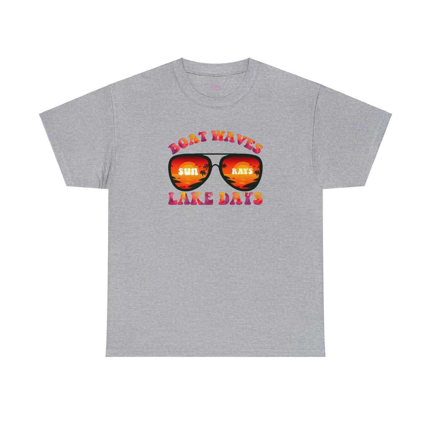 BEACH WAVES LAKE DAYS Unisex Heavy Cotton Tee