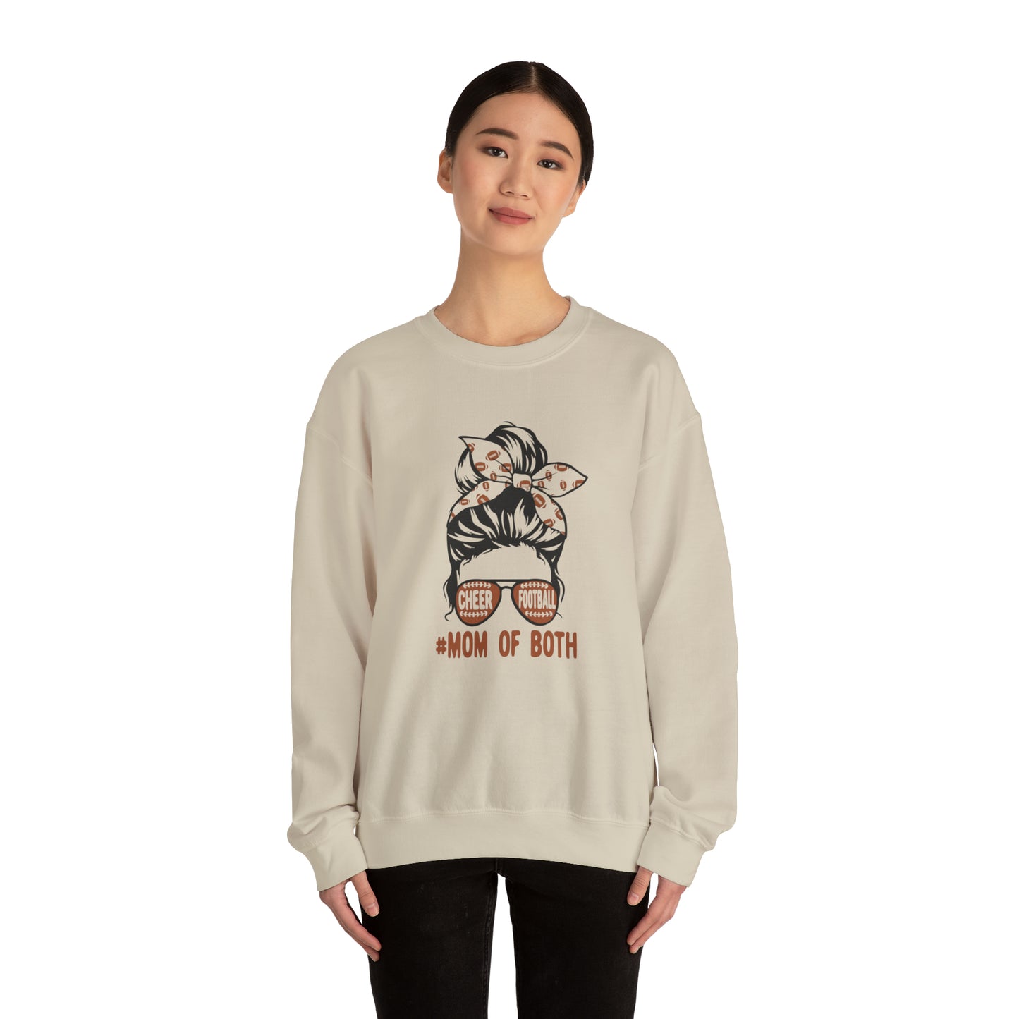 Mom of Both (football/cheerleading) Unisex Heavy Blend™ Crewneck Sweatshirt