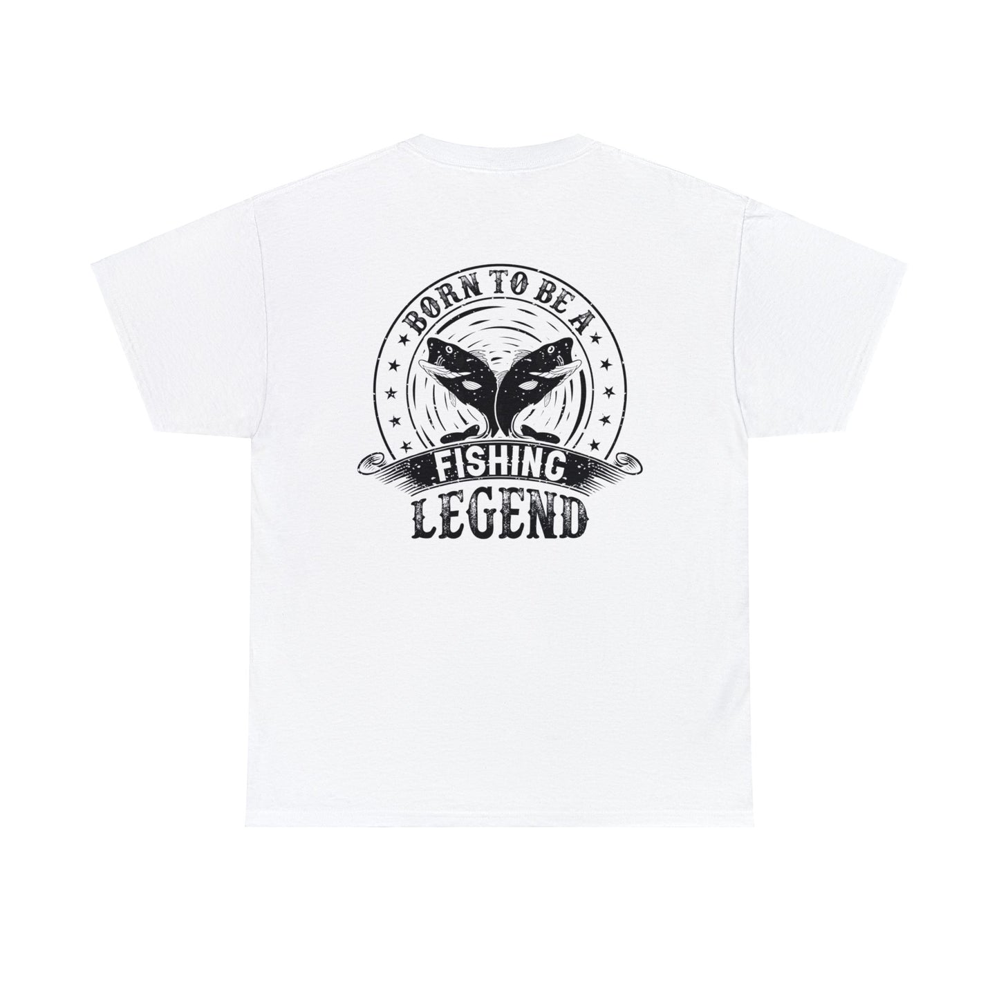Born To Be A Fishing Legend Unisex Heavy Cotton Tee