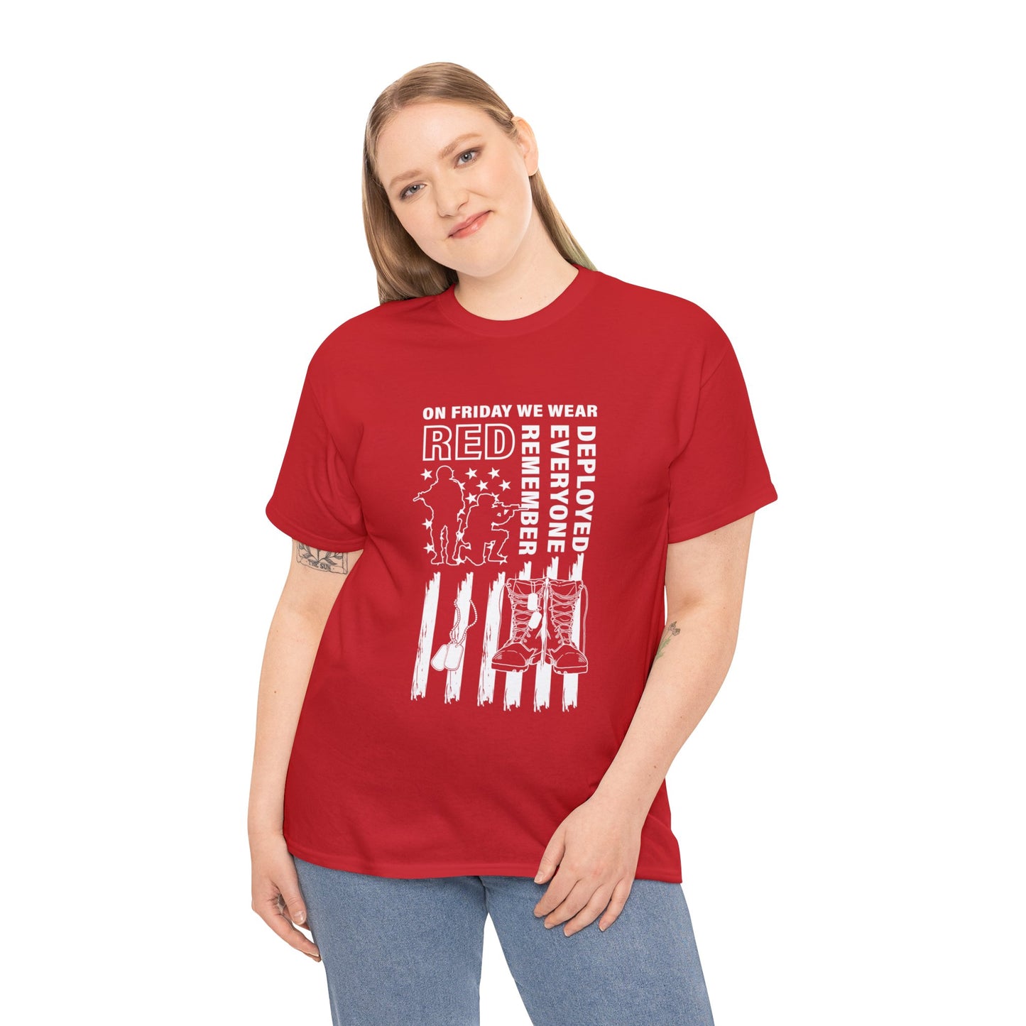 I Wear R.E.D. on Fridays Unisex Heavy Cotton Tee