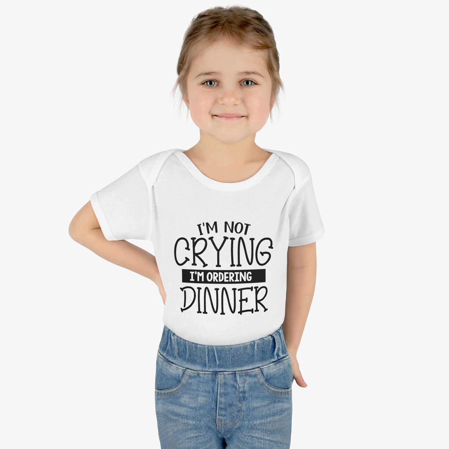 Im Not Crying Im Ordering Dinner Infant Baby Rib Bodysuit
