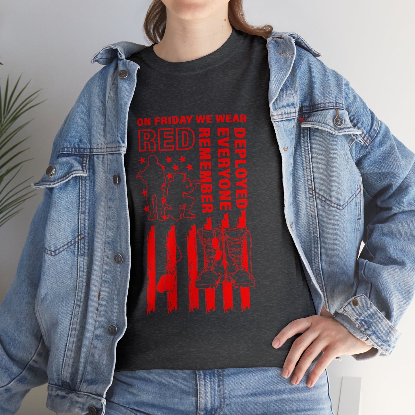 I Wear R.E.D. on Fridays Unisex Heavy Cotton Tee