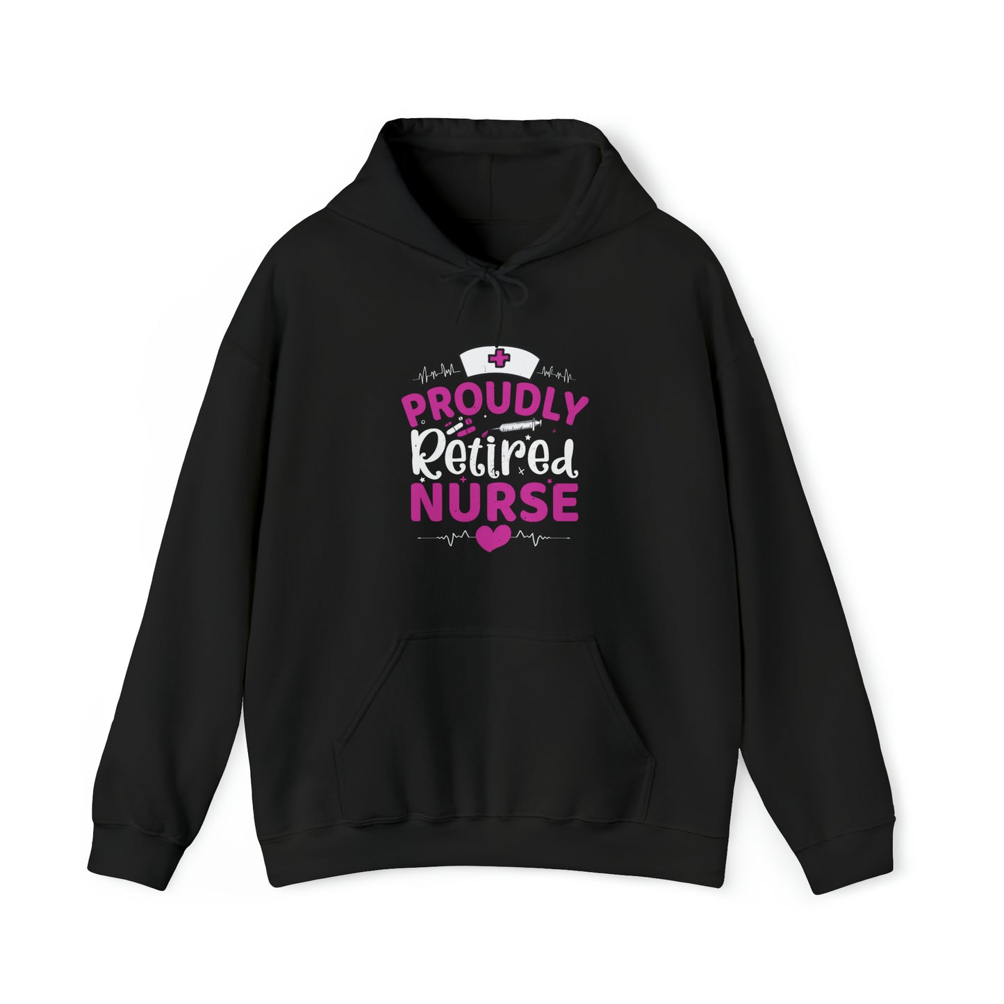 Proudly Retired Nurse Unisex Heavy Blend™ Hooded Sweatshirt