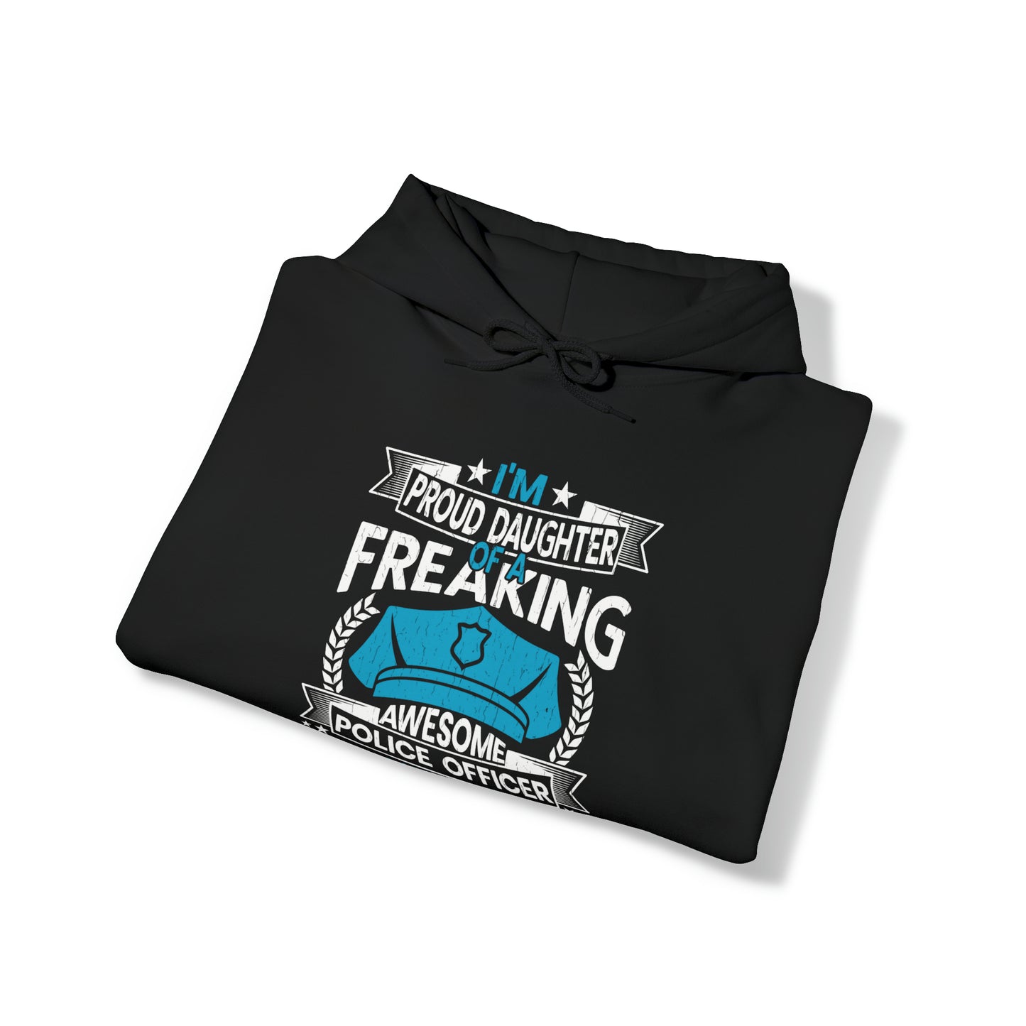 Proud Daughter of Freakin Awesome Police Officer Unisex Heavy Blend™ Hooded Sweatshirt