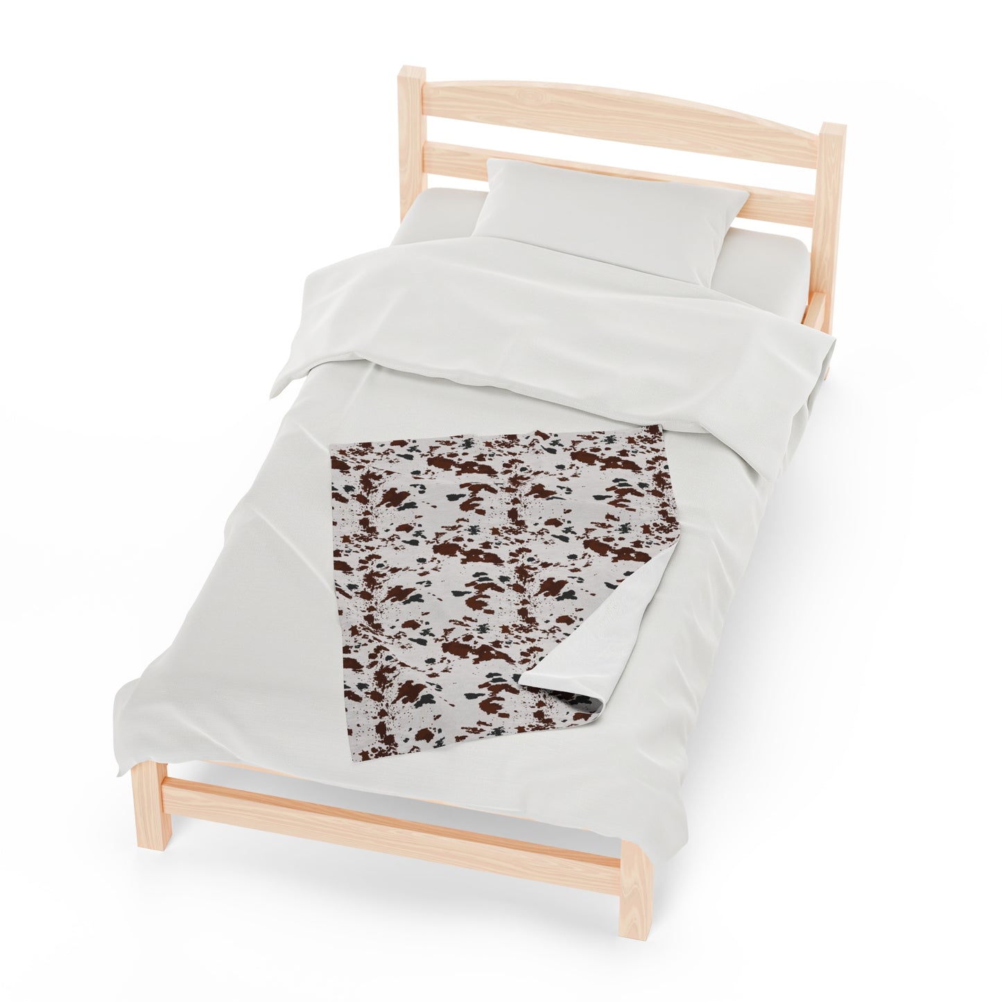 Cowhide print Velveteen Plush Blanket