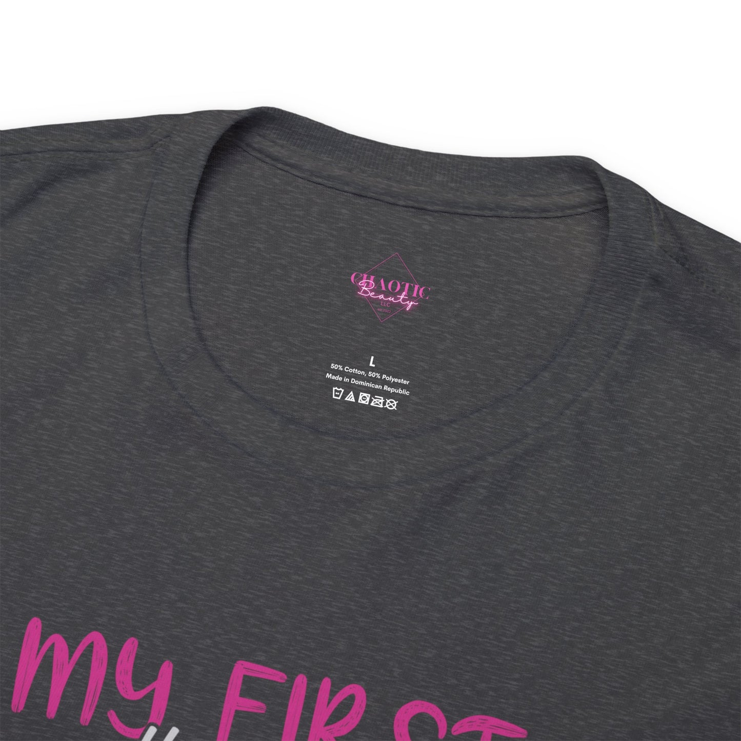 My 1st Mothers Day as a Mom Pink & Blue Unisex Heavy Cotton Tee