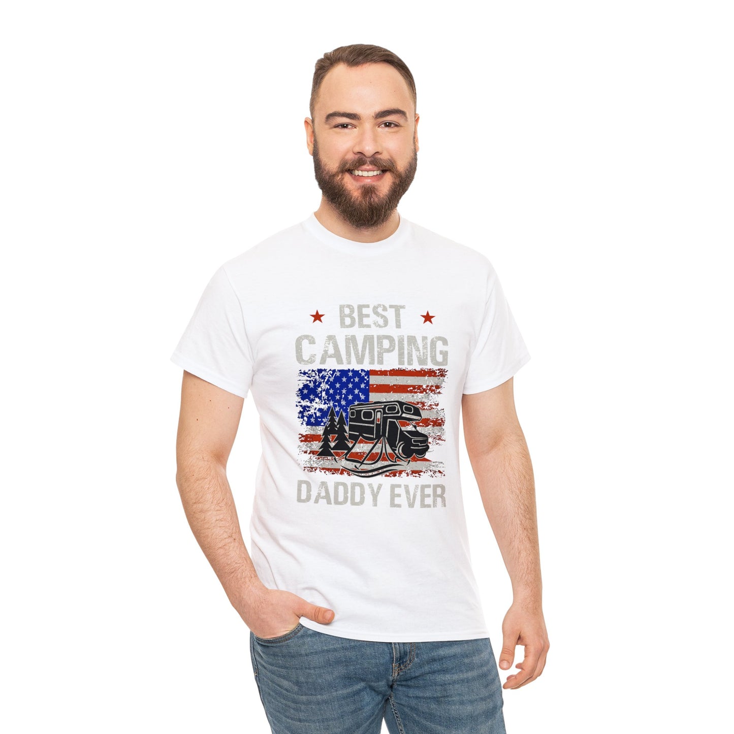 Best Camping Dad Ever Unisex Heavy Cotton Tee