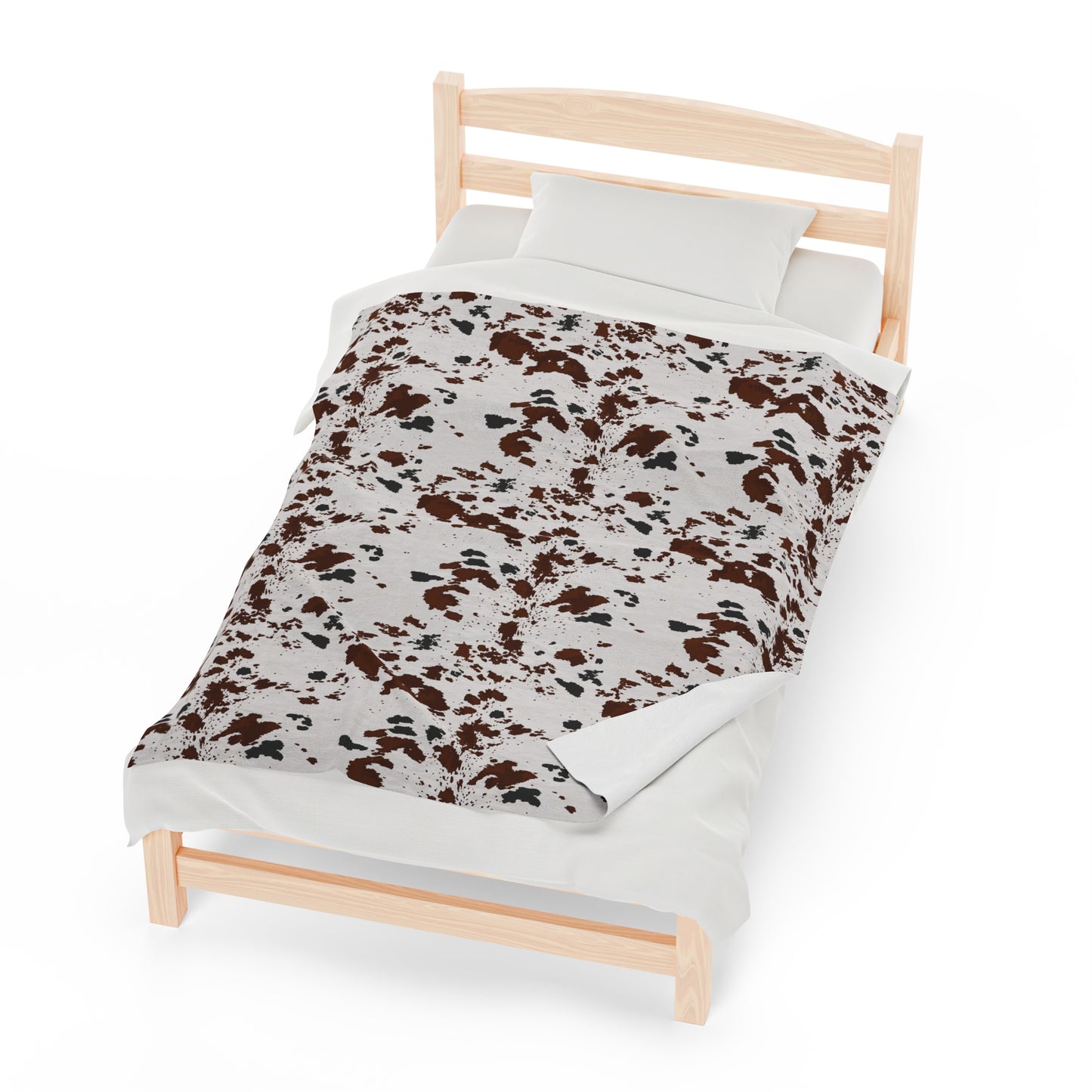 Cowhide print Velveteen Plush Blanket