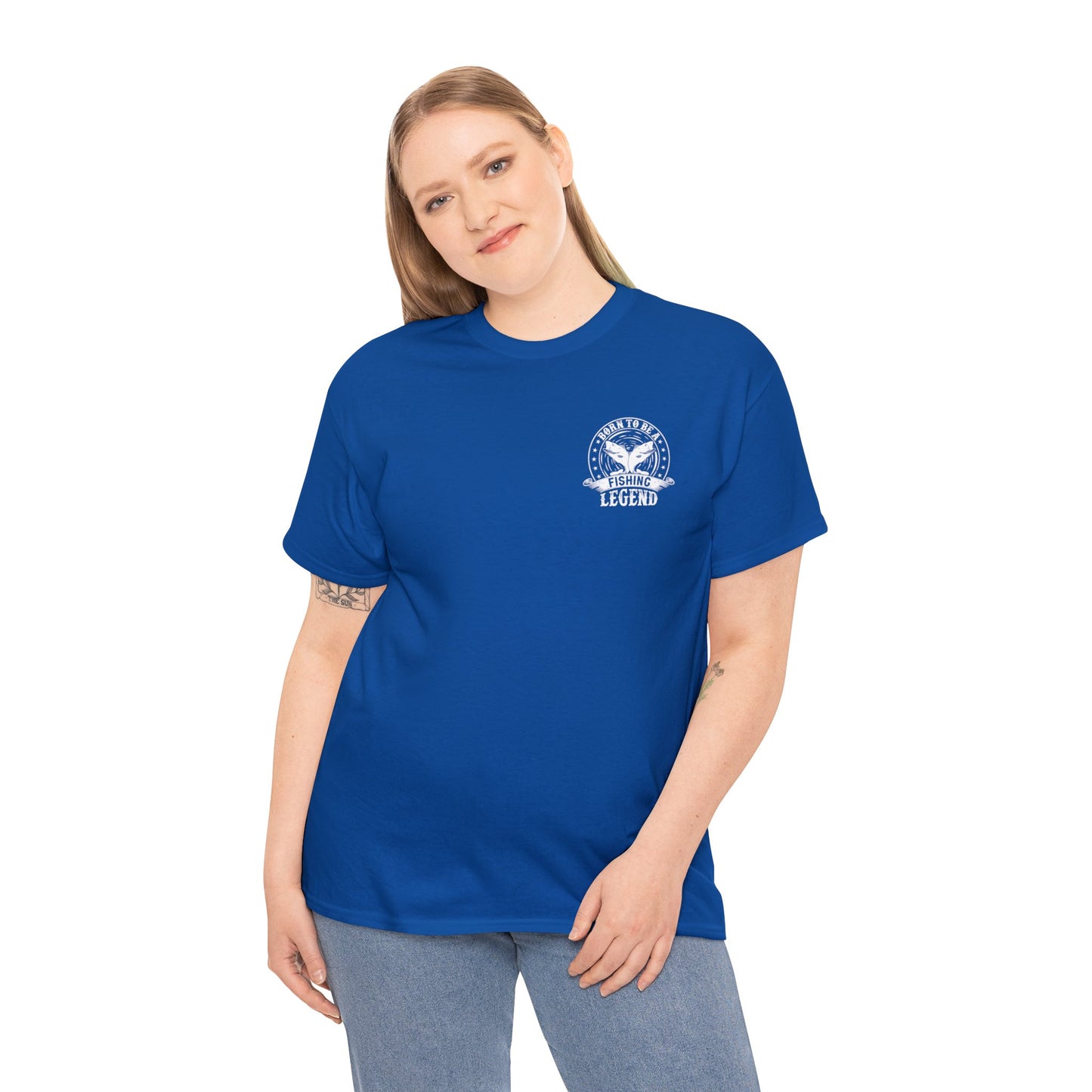 Born To Be A Fishing Legend Unisex Heavy Cotton Tee